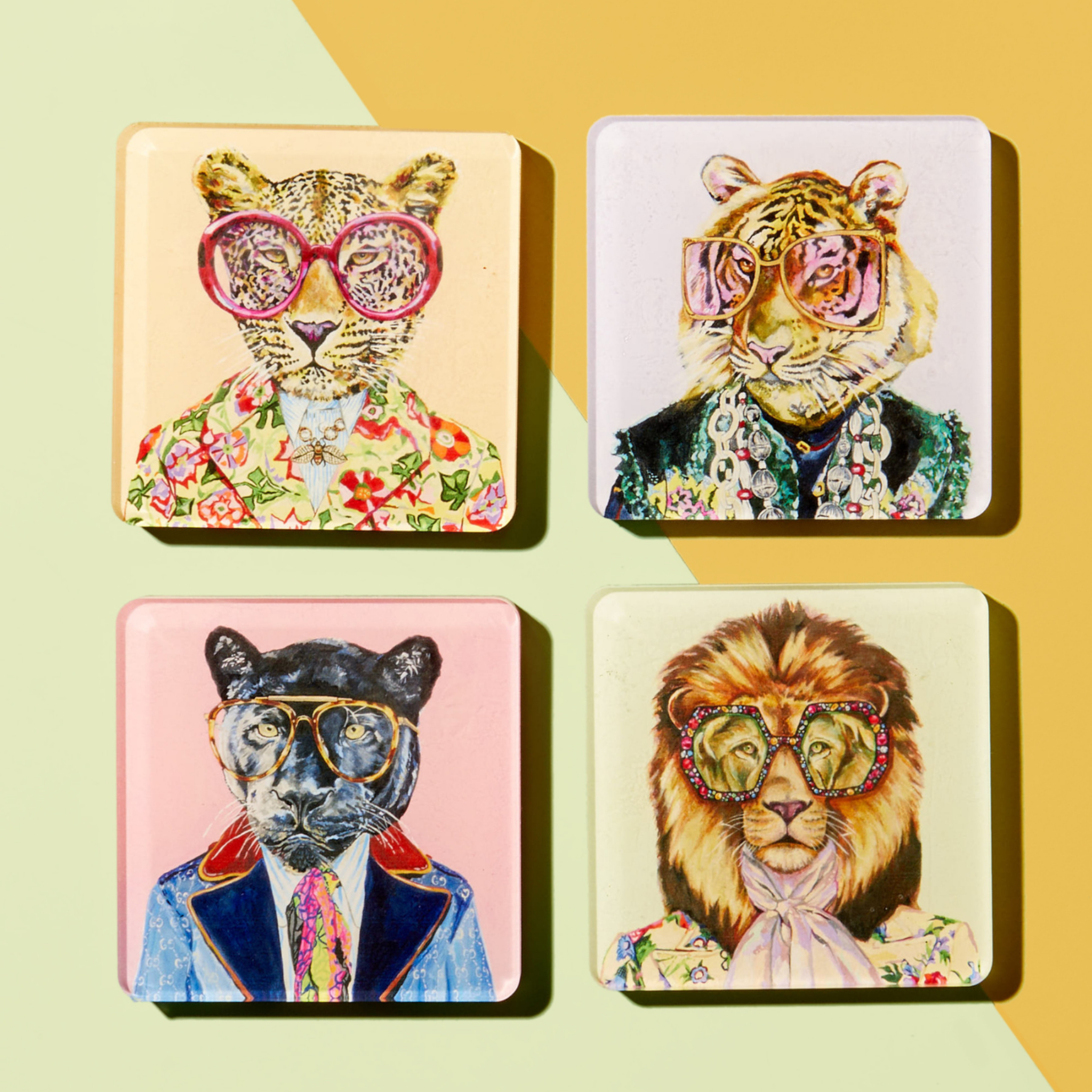 Big Cats Coasters | 4 Styles