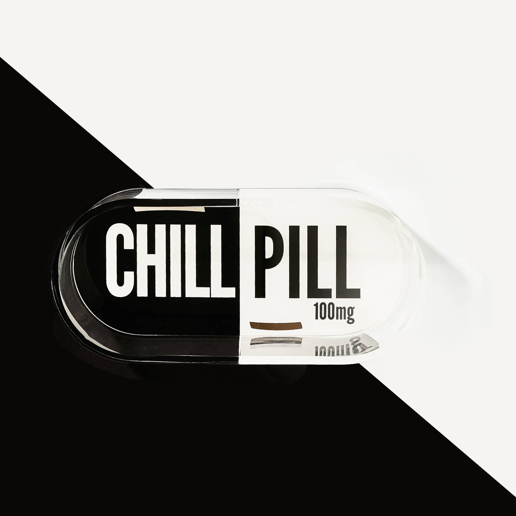 Chill Pill Trinket Tray | Black & White