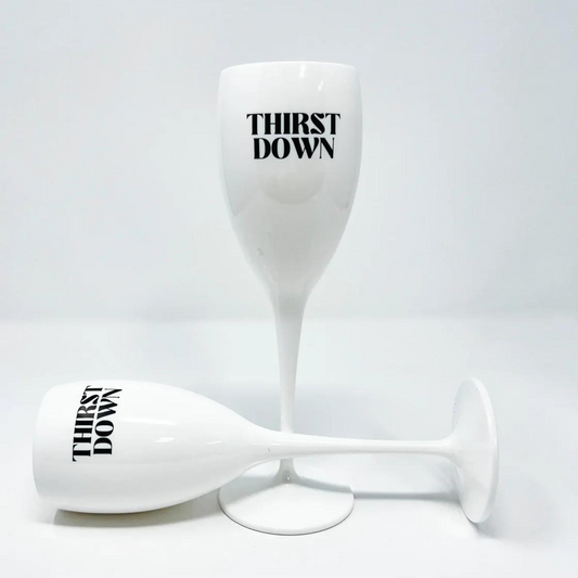 Thirst Down Champagne Flute