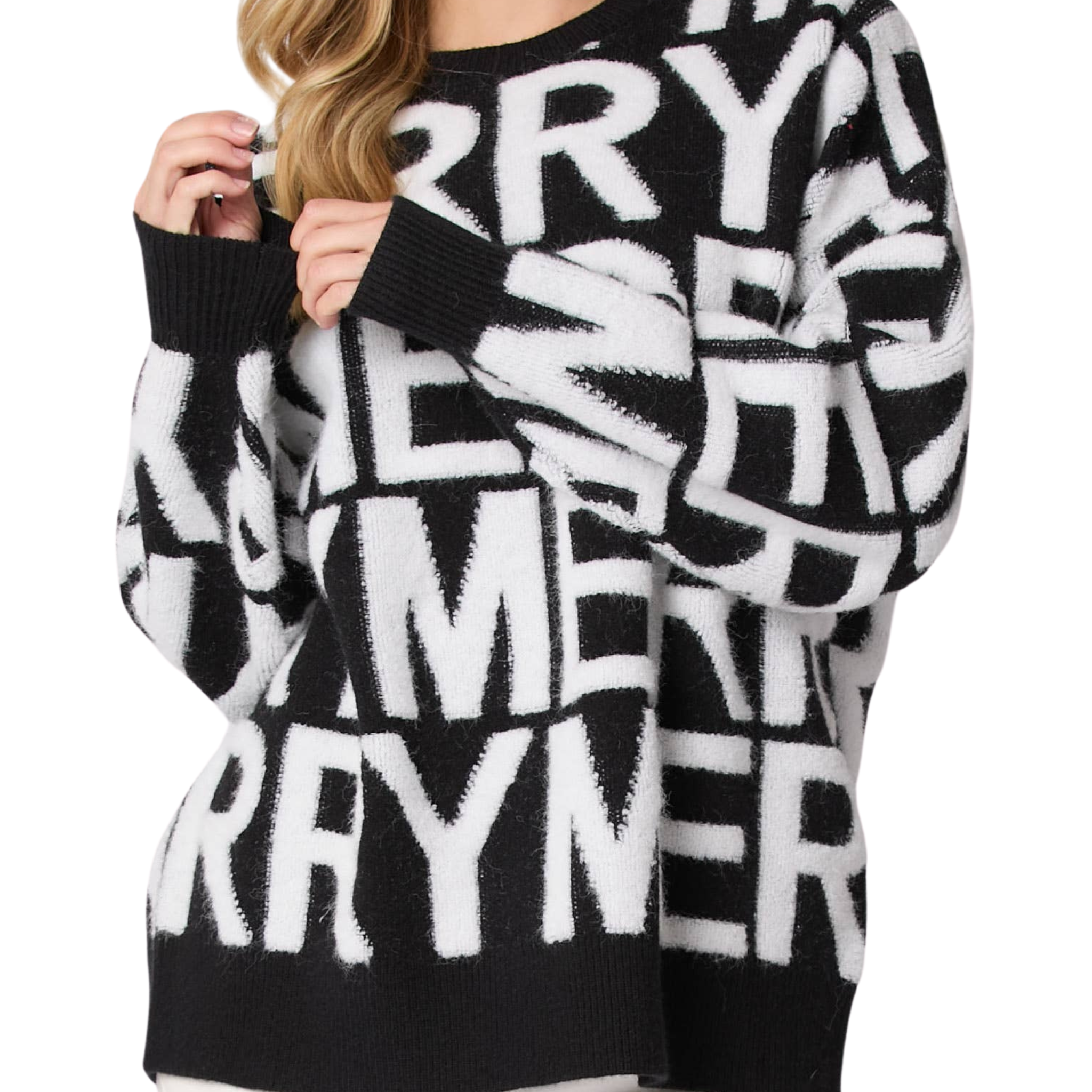 Merry Sweater | Black & White