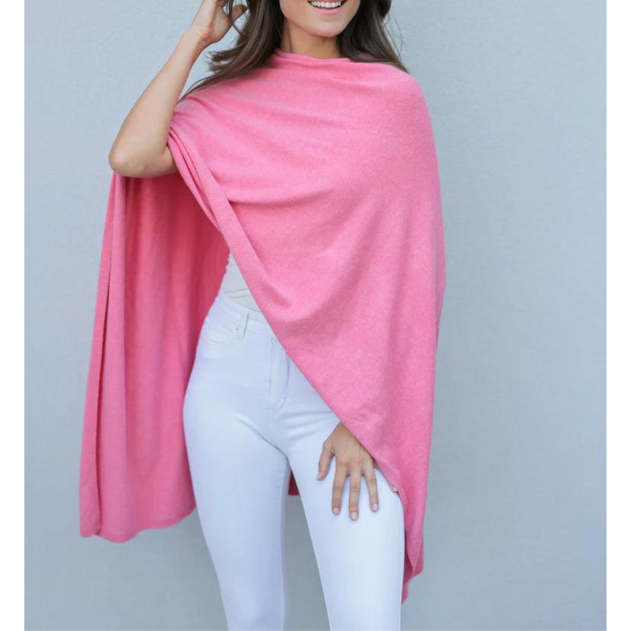 Françoise Travel Poncho | Pink