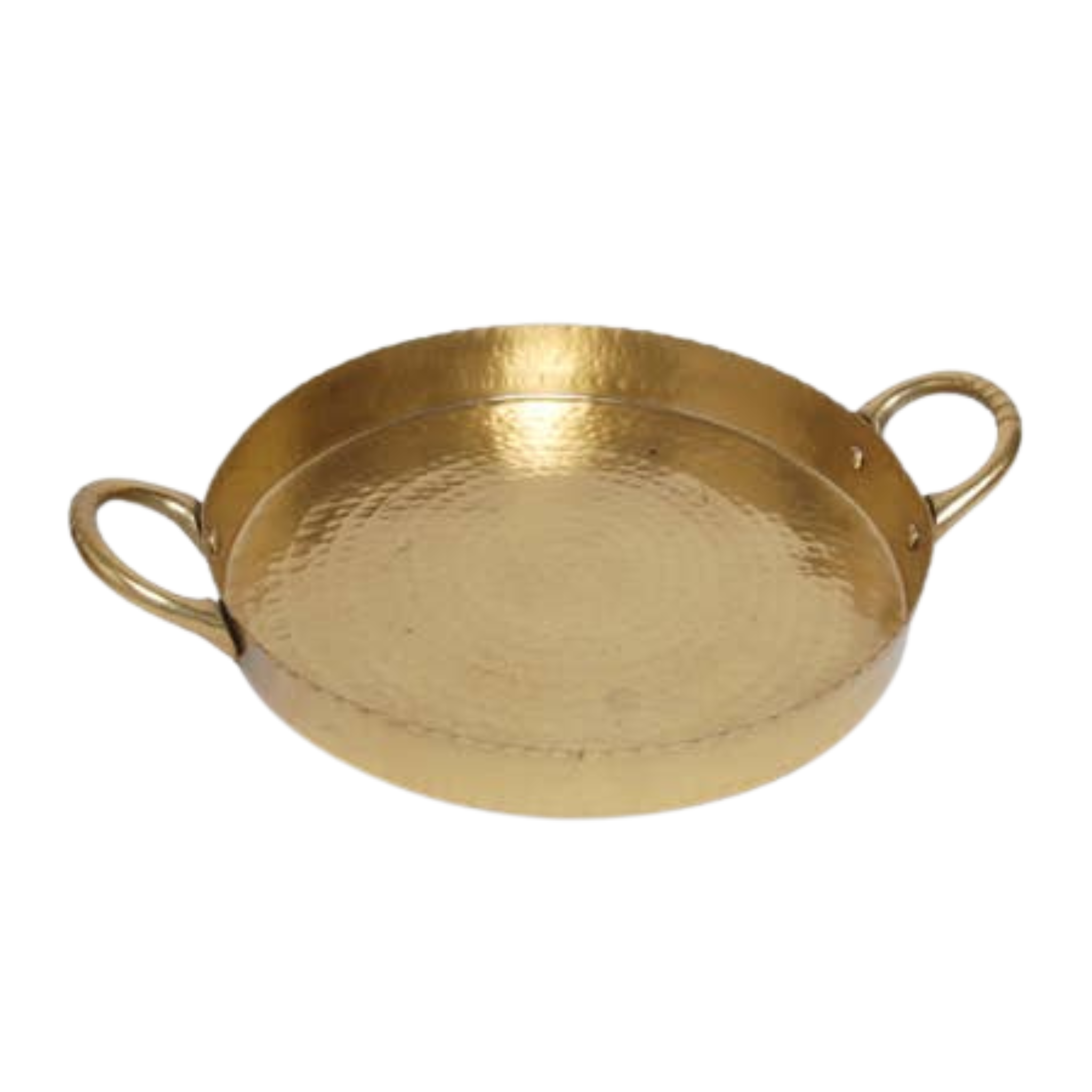 Gilded Hammered Handle Tray