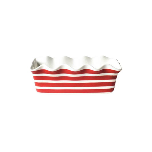 Red Stripe Ruffle Loaf Pan