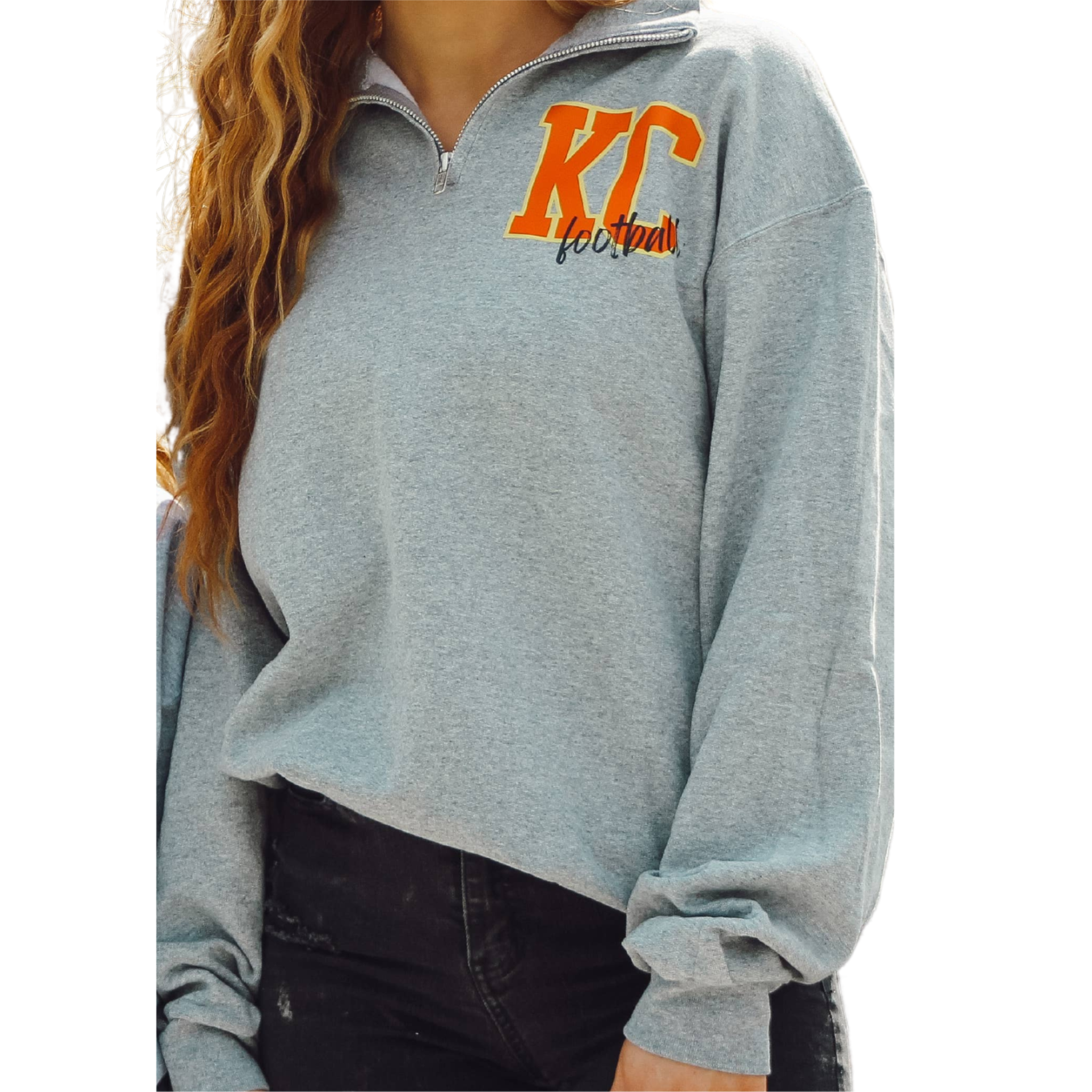 KC Football Quarter Zip Sweatshirt