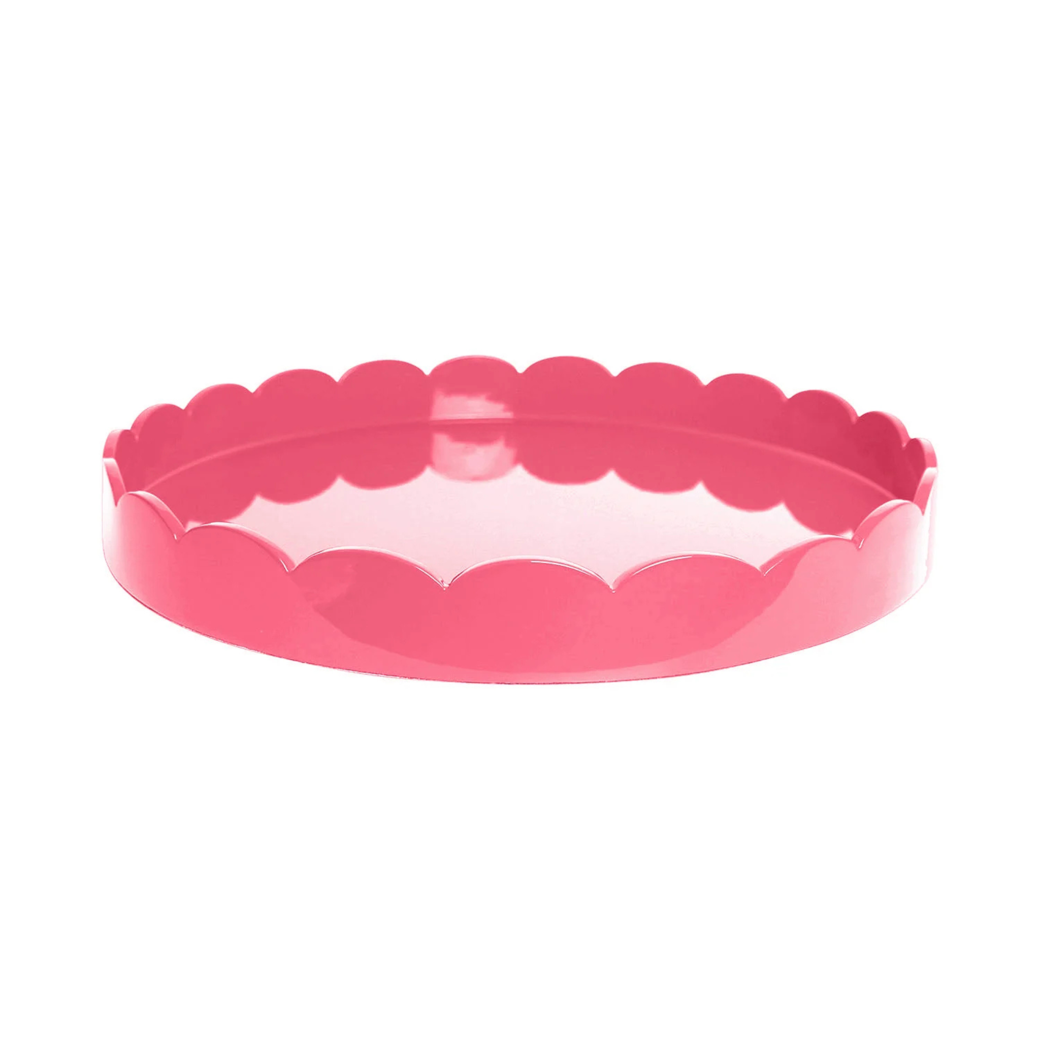 Watermelon Round Medium Lacquered Scallop Tray