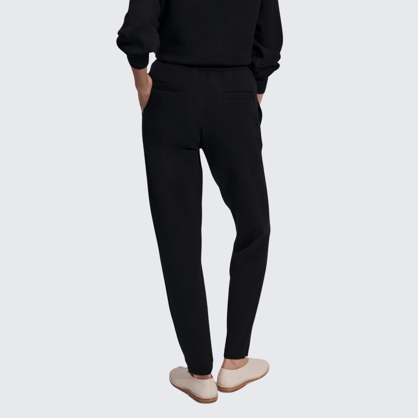 Slim Zip Hem Pant | Black