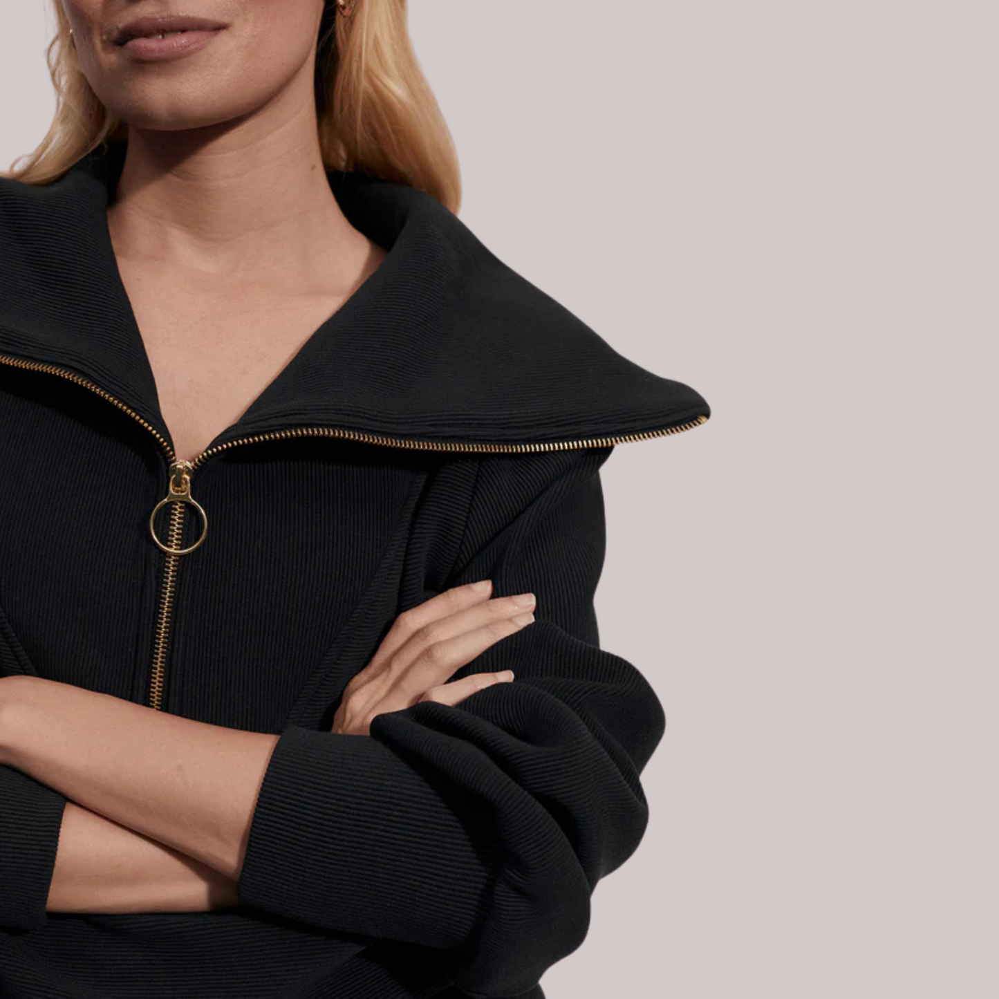 Vine Half-Zip Pullover | Black