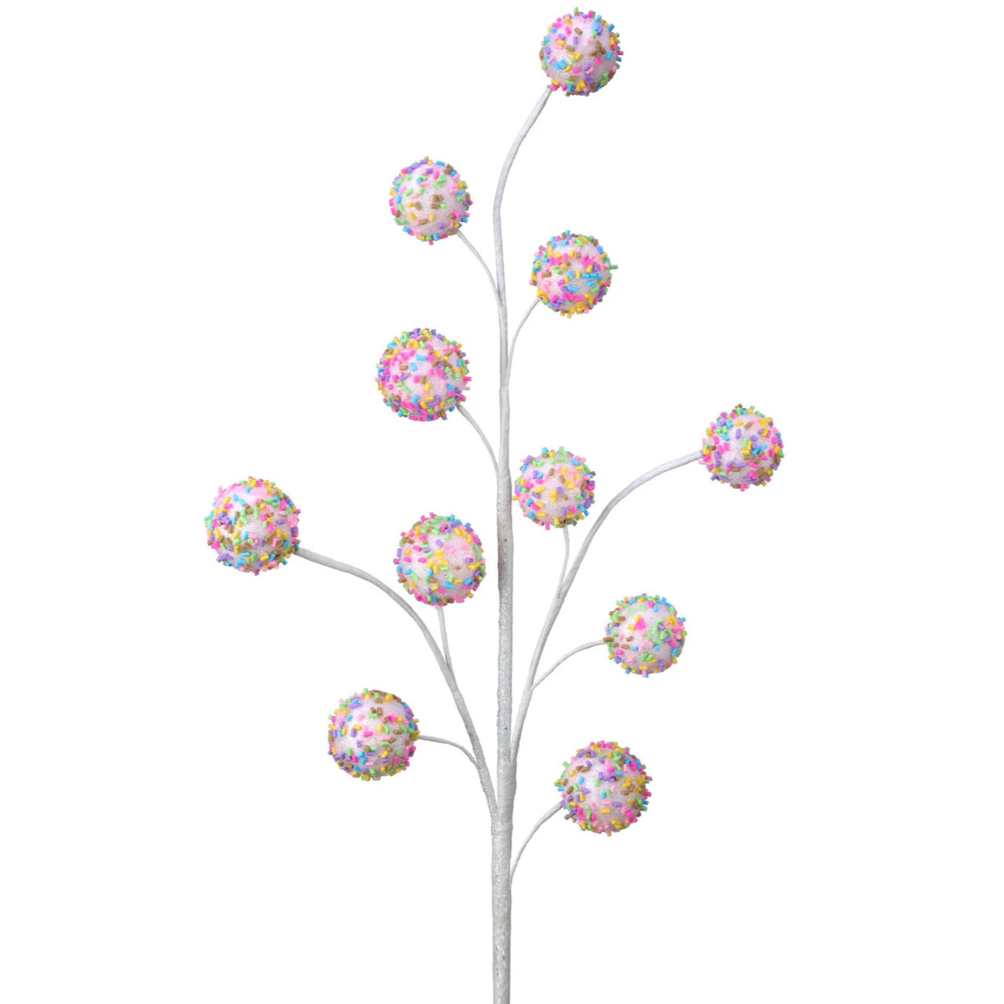 White Sprinkle Cake Pop Ball Spray | 27"