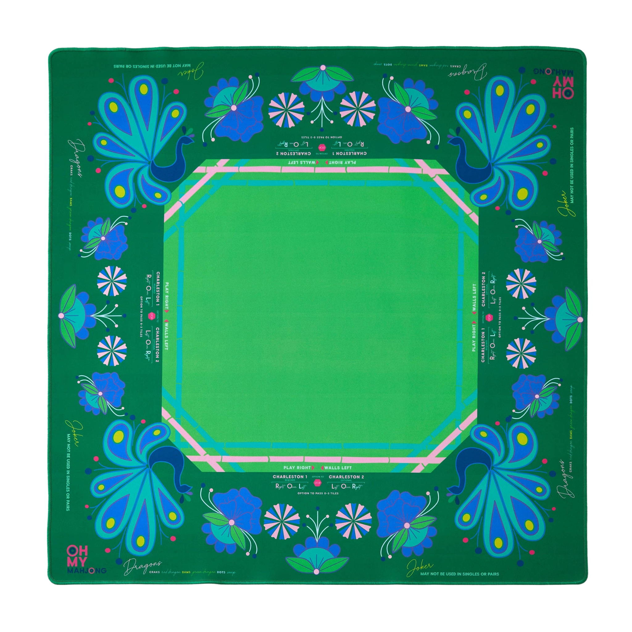 Mahjong Mat | Birdie Green