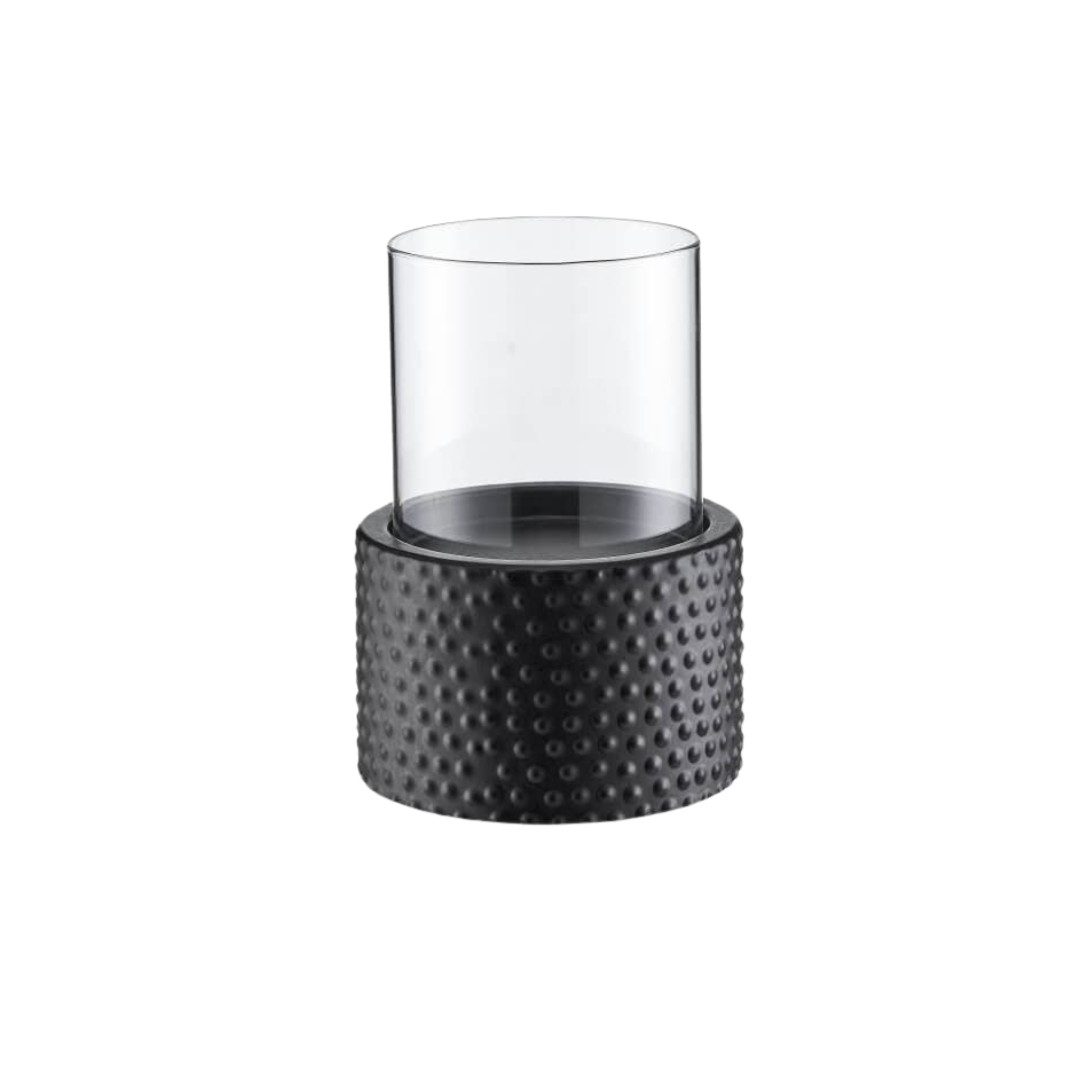 Contemporary Candle Holder With Clear Glass Hurricane | 3 Sizes