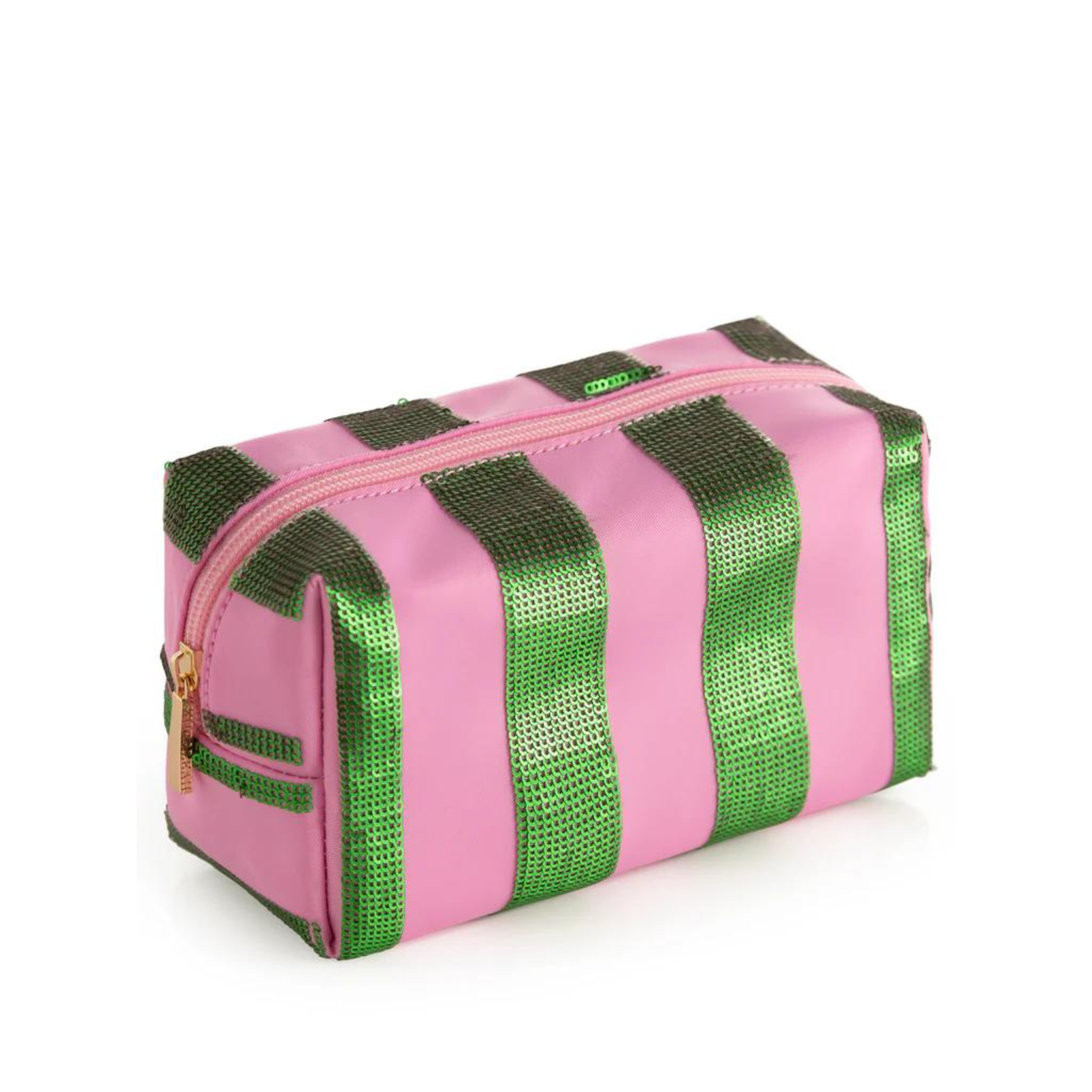 Cara Striped Pouch | Pink + Green