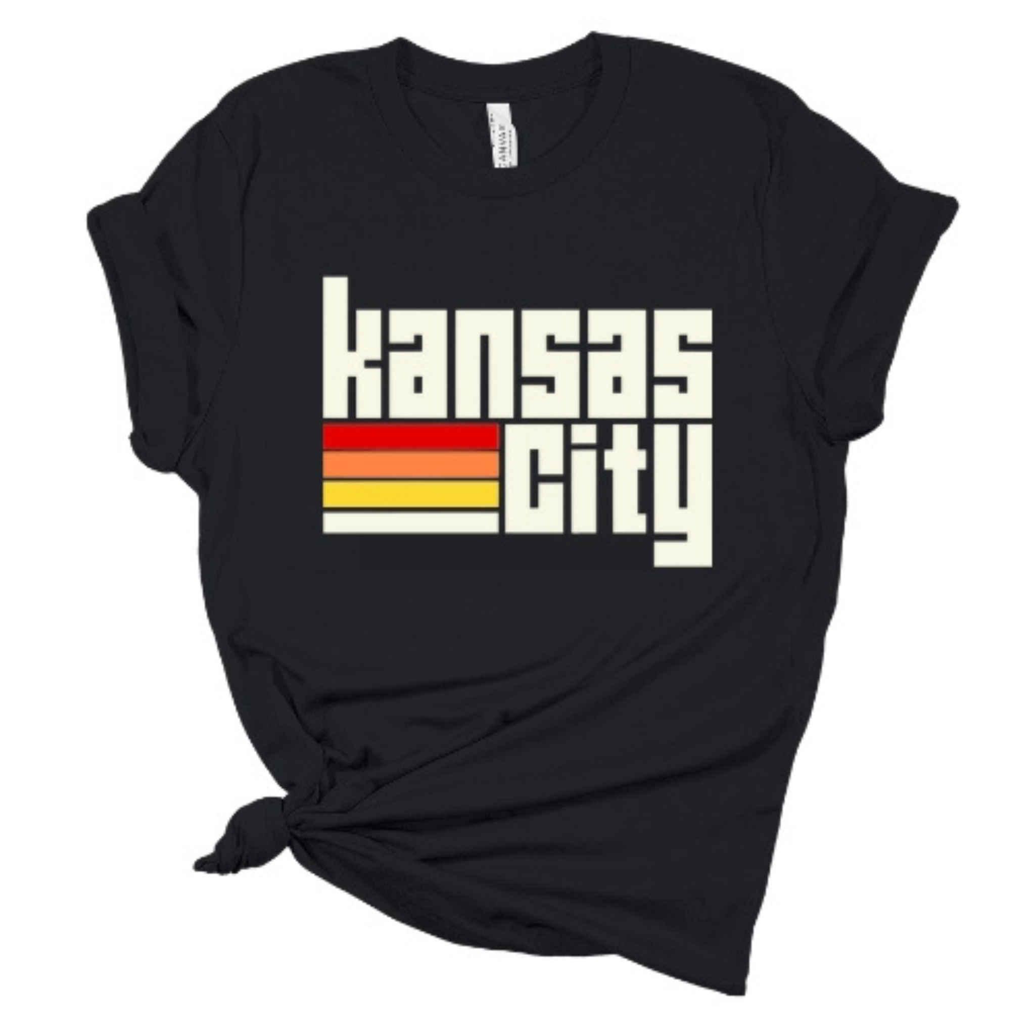 Kansas City Stripes Black Tee