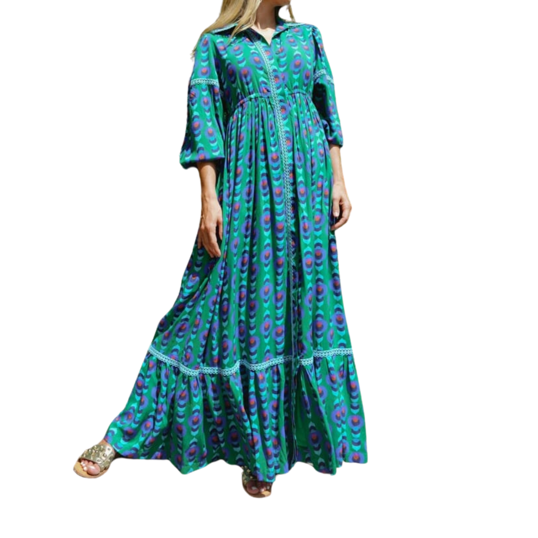 Alexi Maxi Dress | Winter Cobalt Green