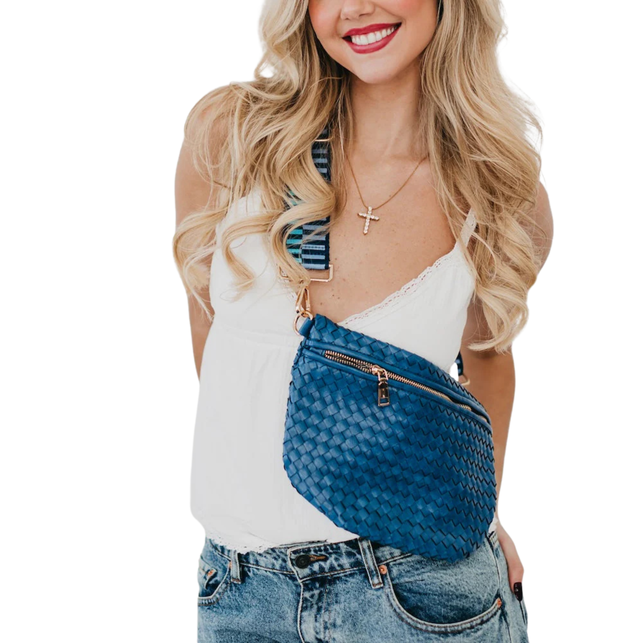 Westlyn Woven Bum Bag | Denim Blue