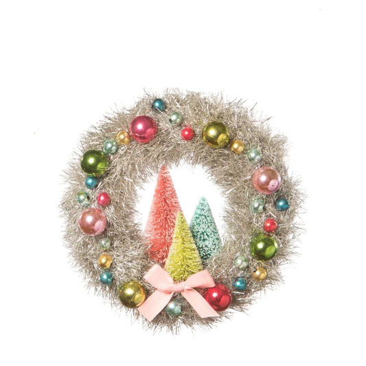 Brights Tinsel Wreath | 7"