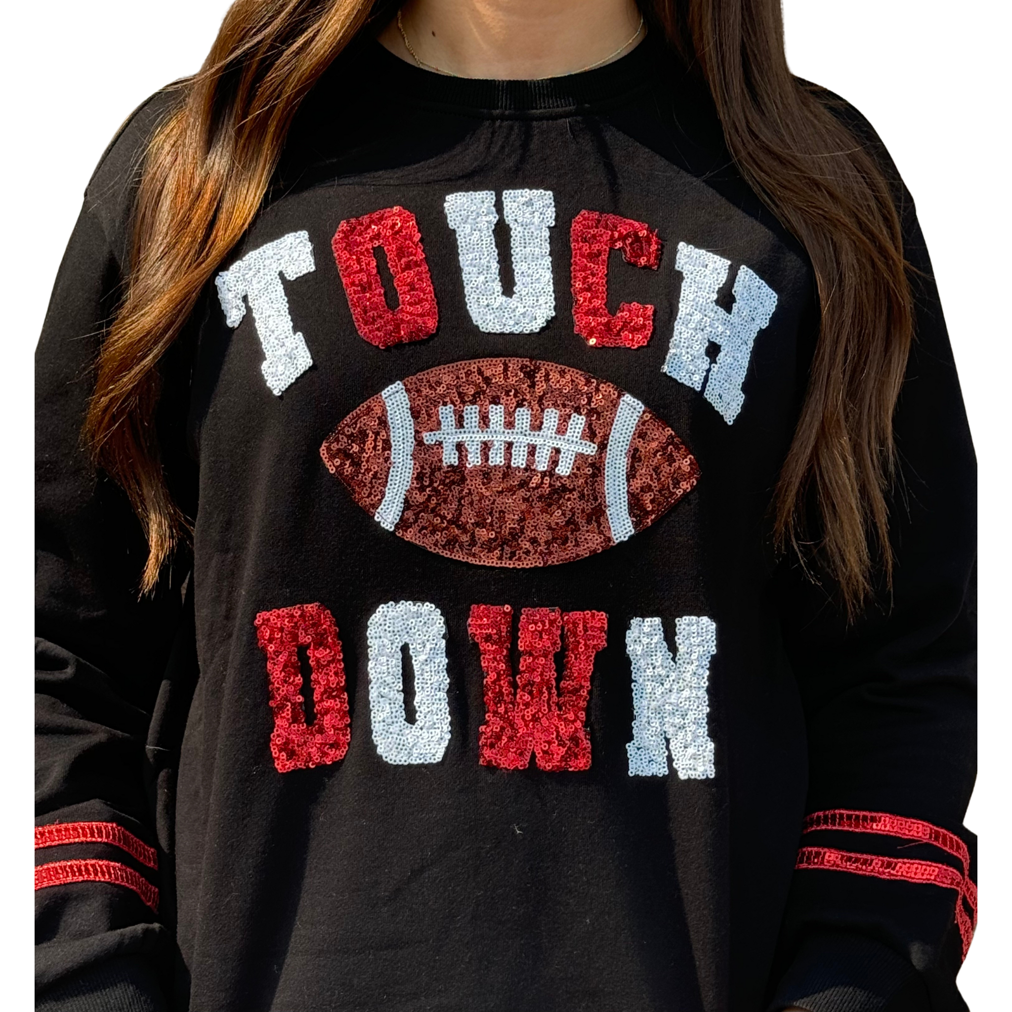 Game Day Touch Down Sequin Sweatshirt