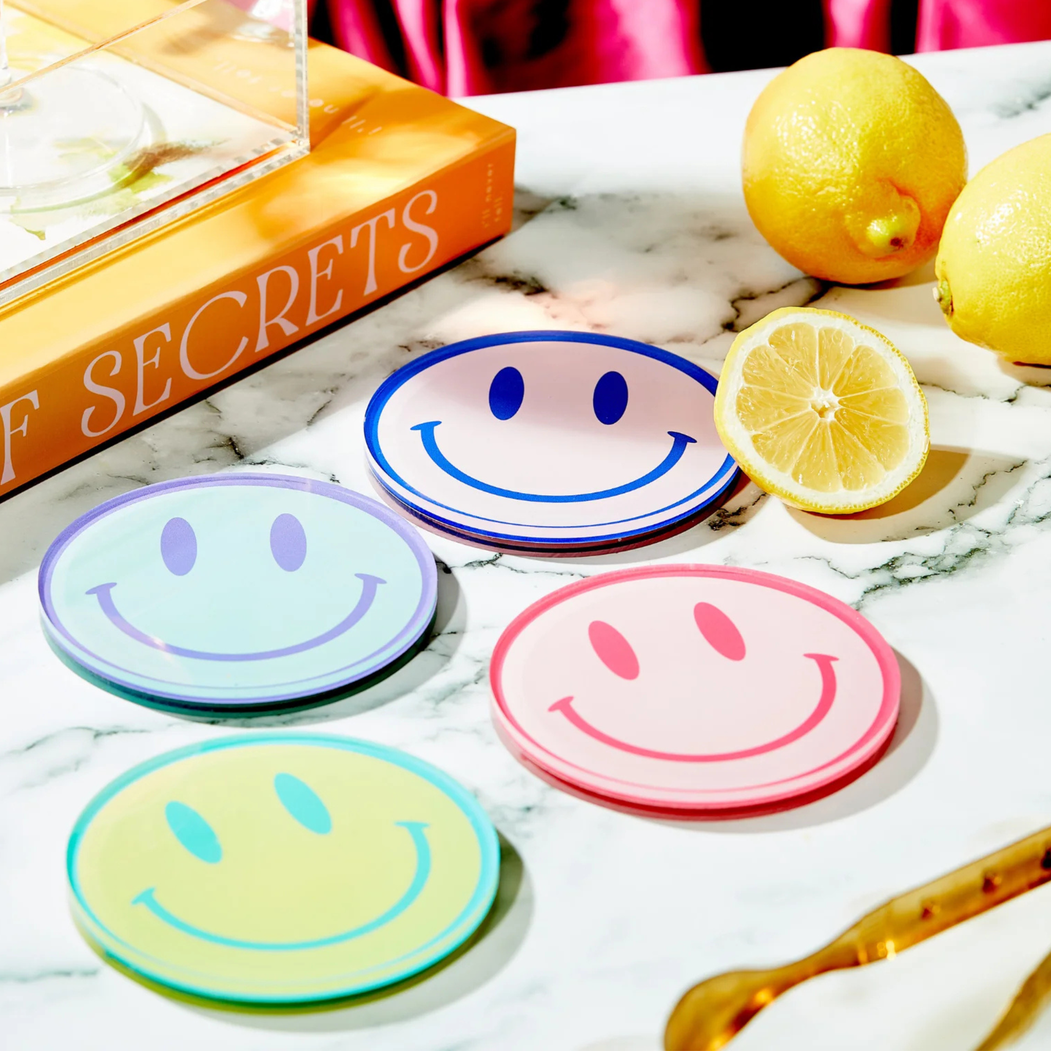 All Smiles Coasters | 4 Colors