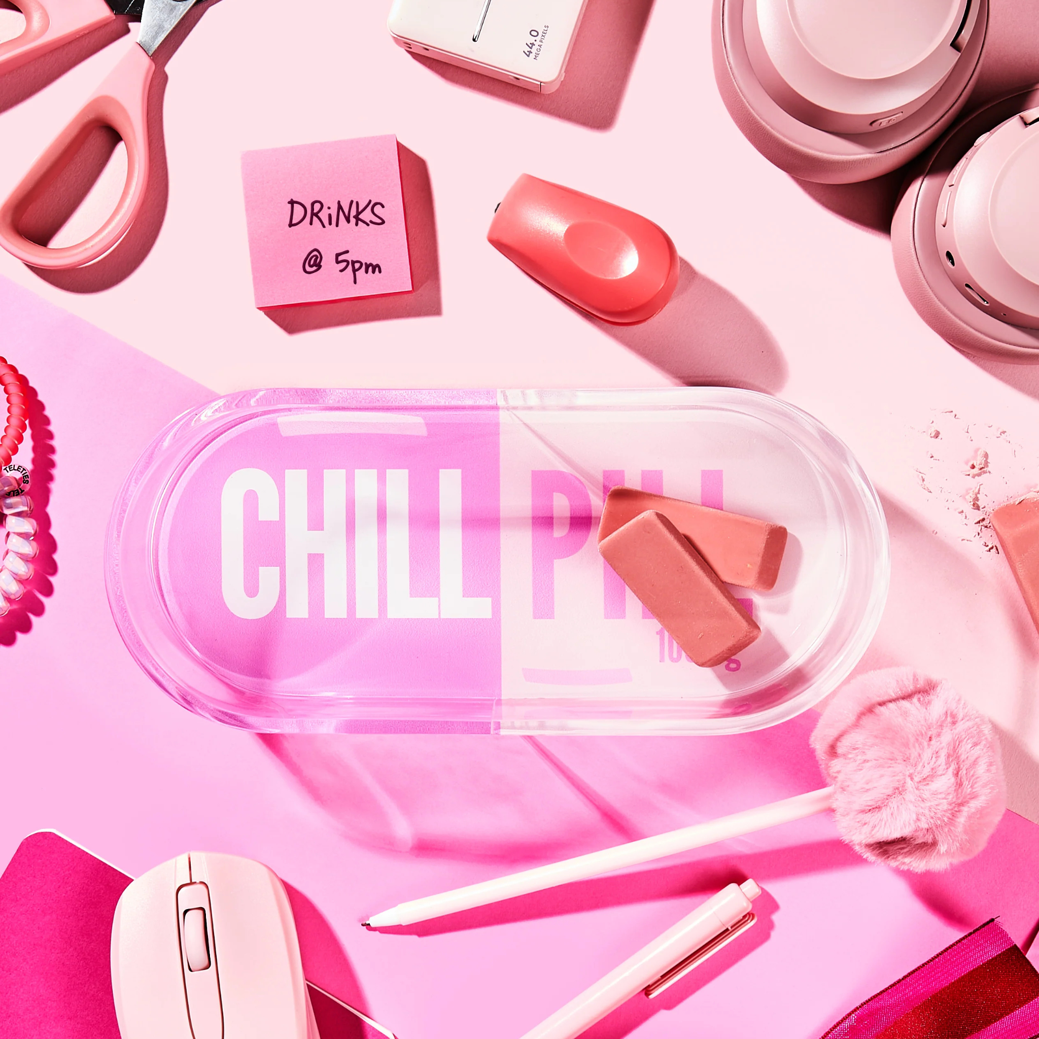 Chill Pill Trinket Tray | Pink