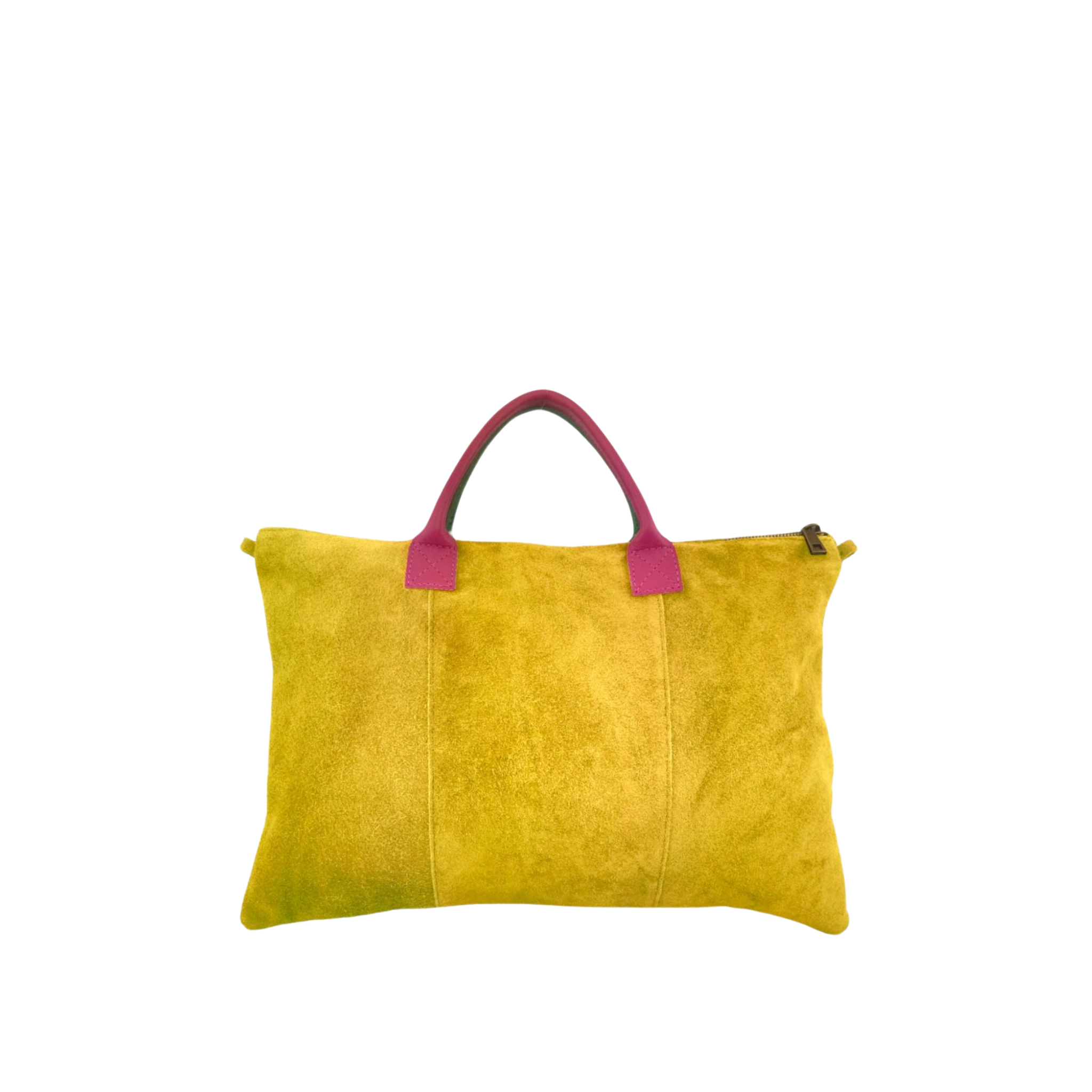 Milano Suede Leather Bag | Yellow