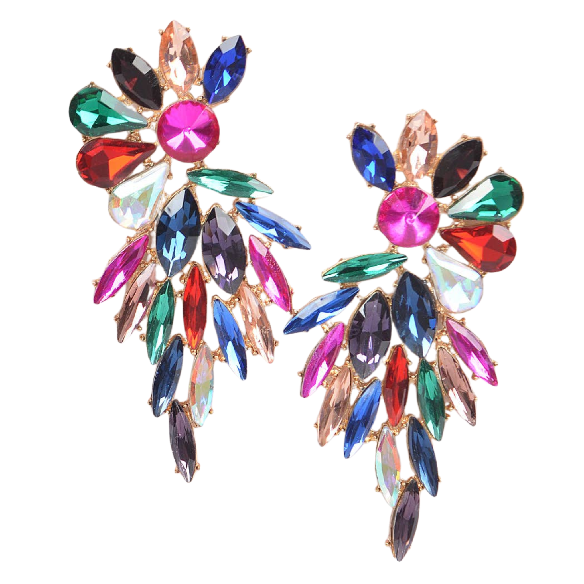 Rhinestone Earring - Multicolor