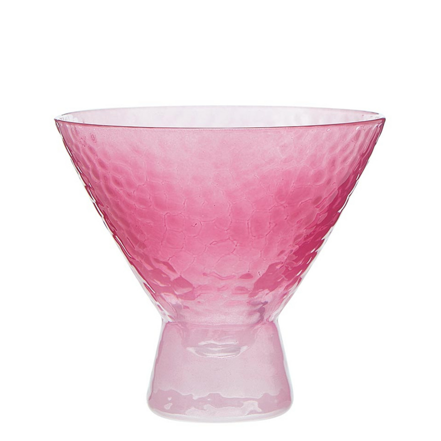 Hammered Martini Glass | Pink