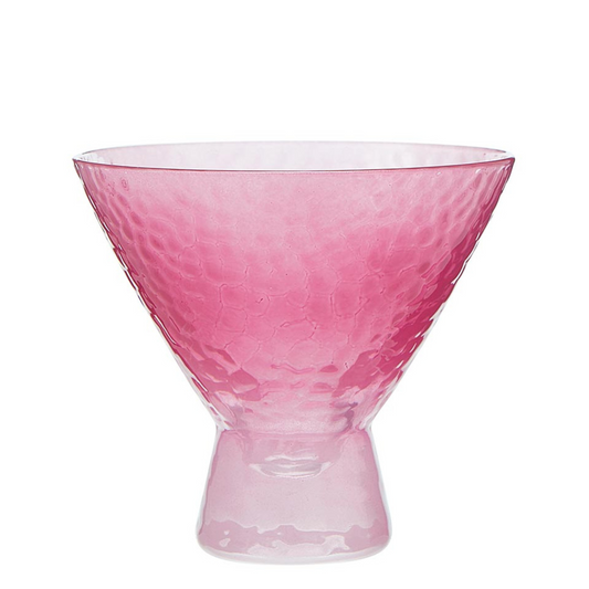 Hammered Martini Glass | Pink