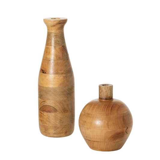 Modern Wood Vases (2 Size Options)