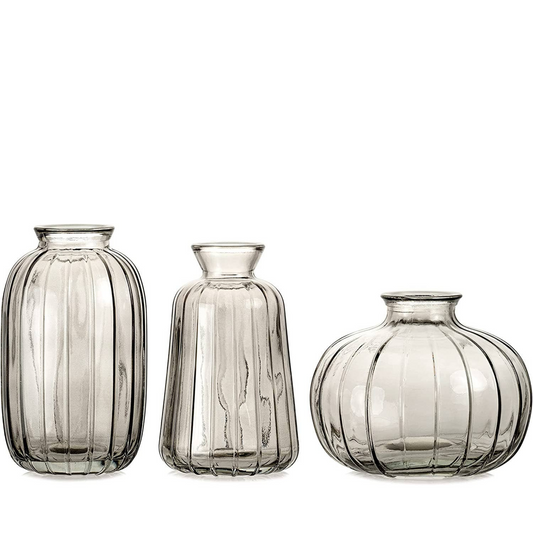 Pleated Glass Bud Vase (3 Style Options)