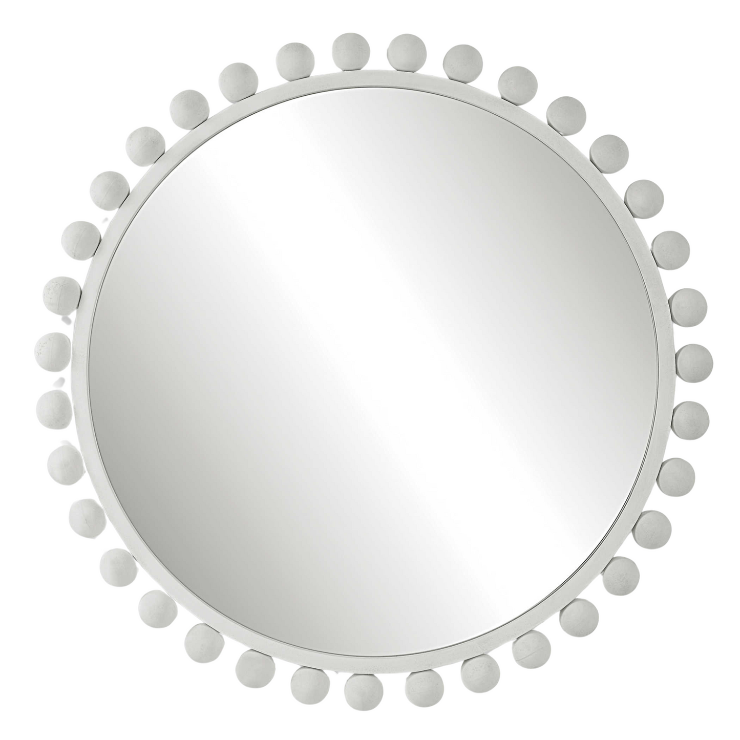 Cyra Round Mirror | White