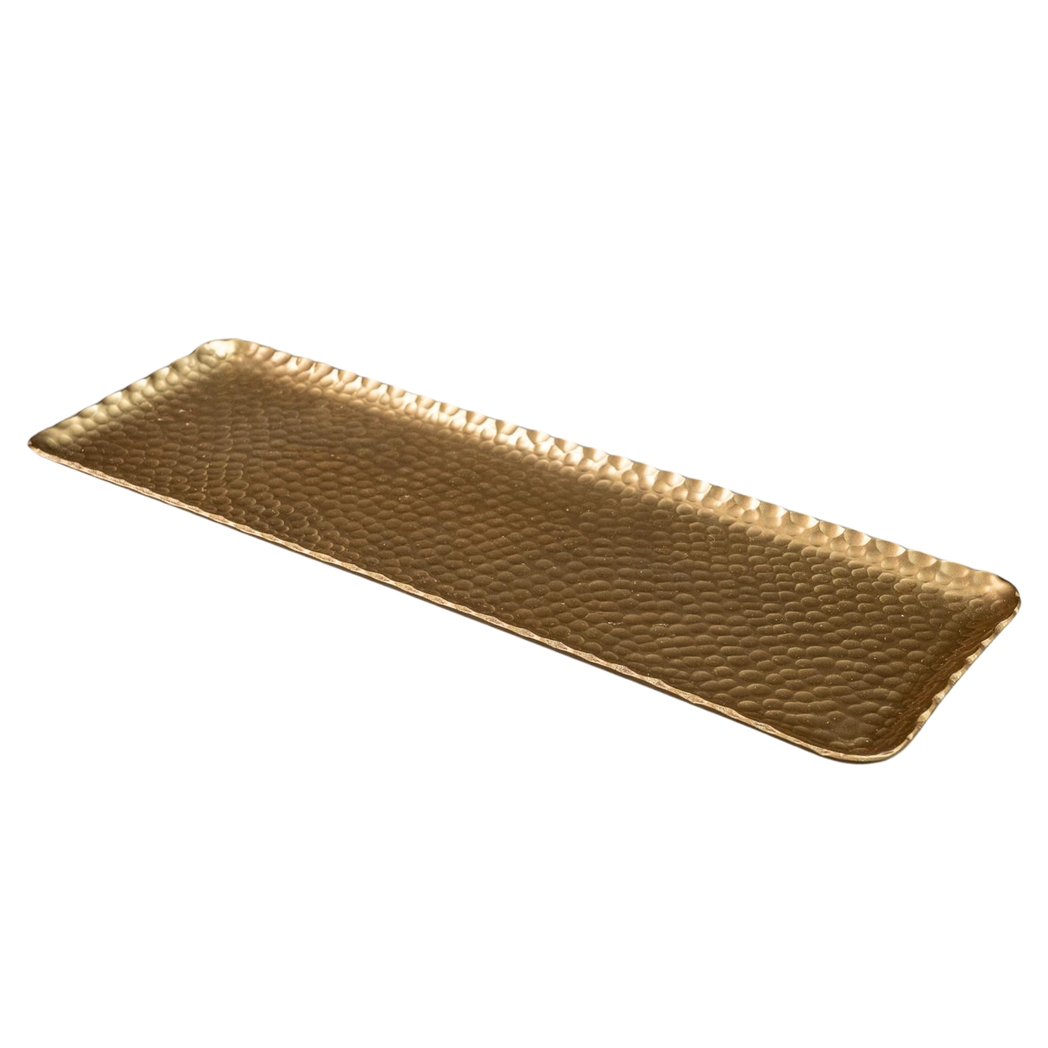 Gold Hammered Rectangle Tray