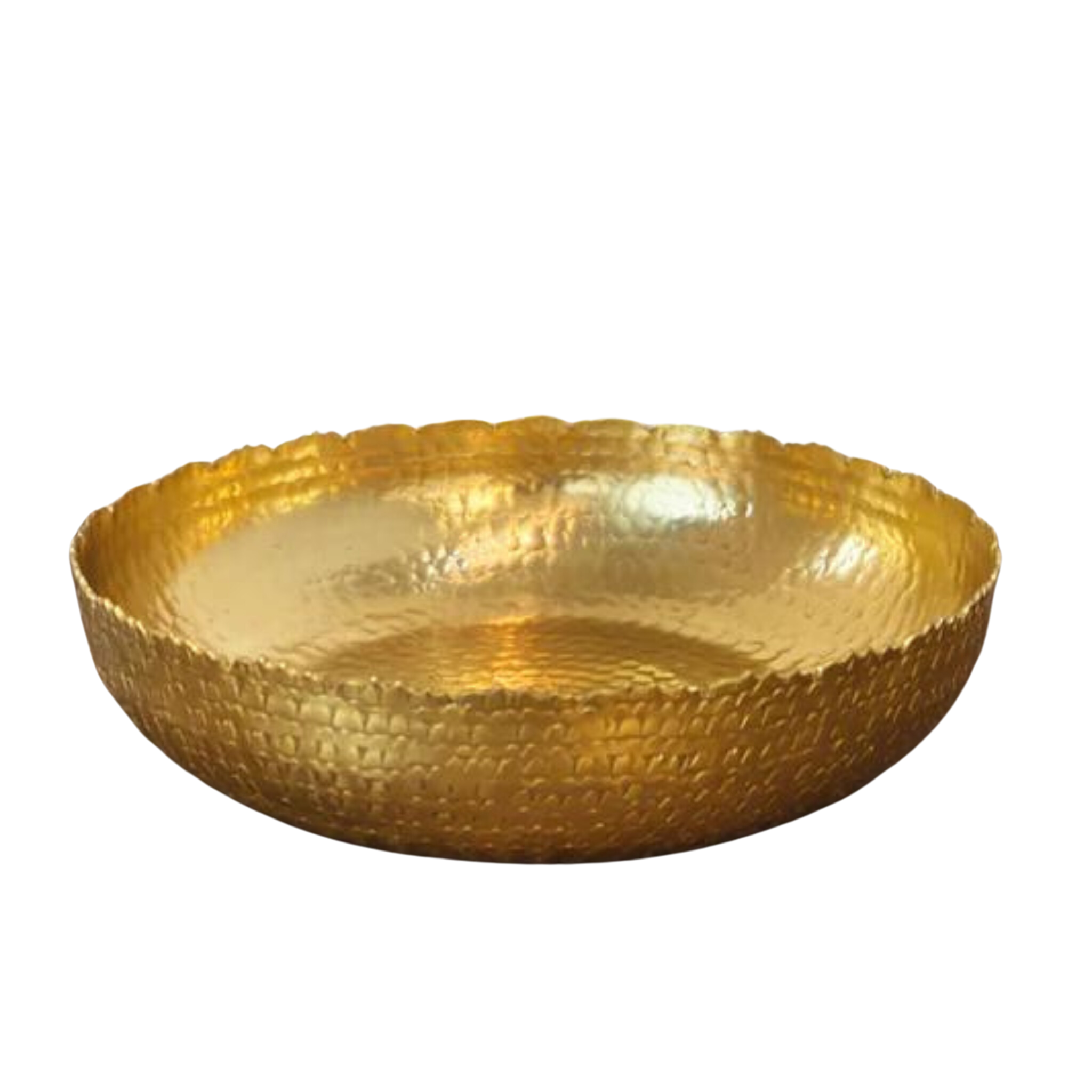 Large Gilded Hammered Bowl