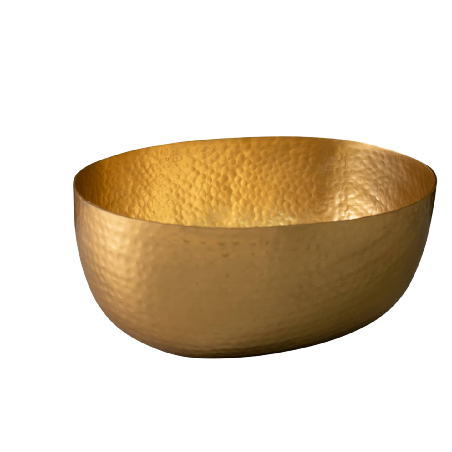 Gold Hammered Oval Bowl