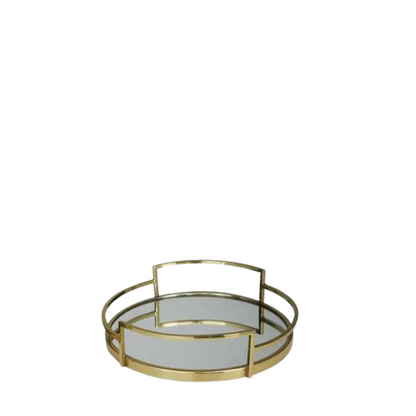 Gold Stainless Steel Mirrored Tray, Small