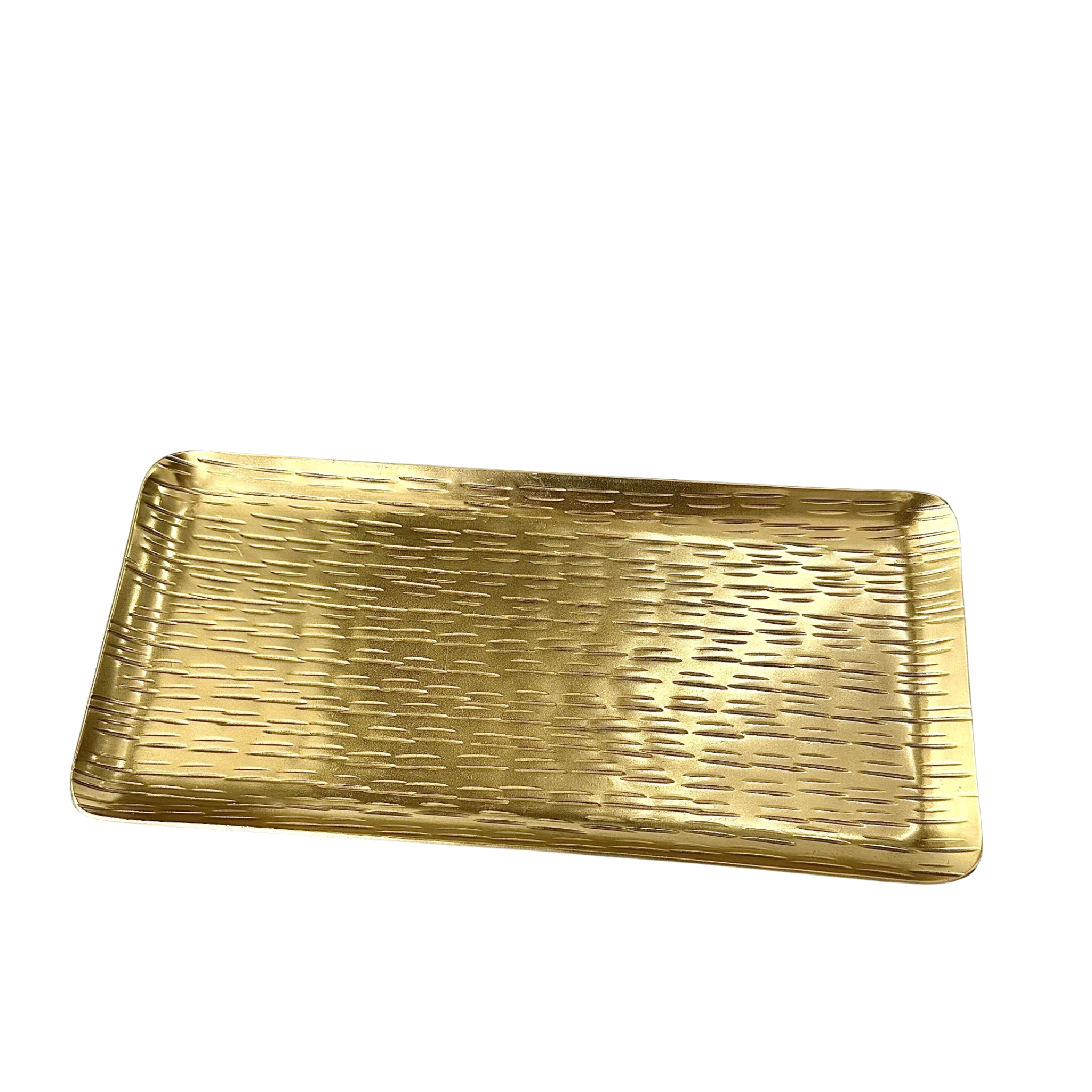 Gold Hammered Lines Tray