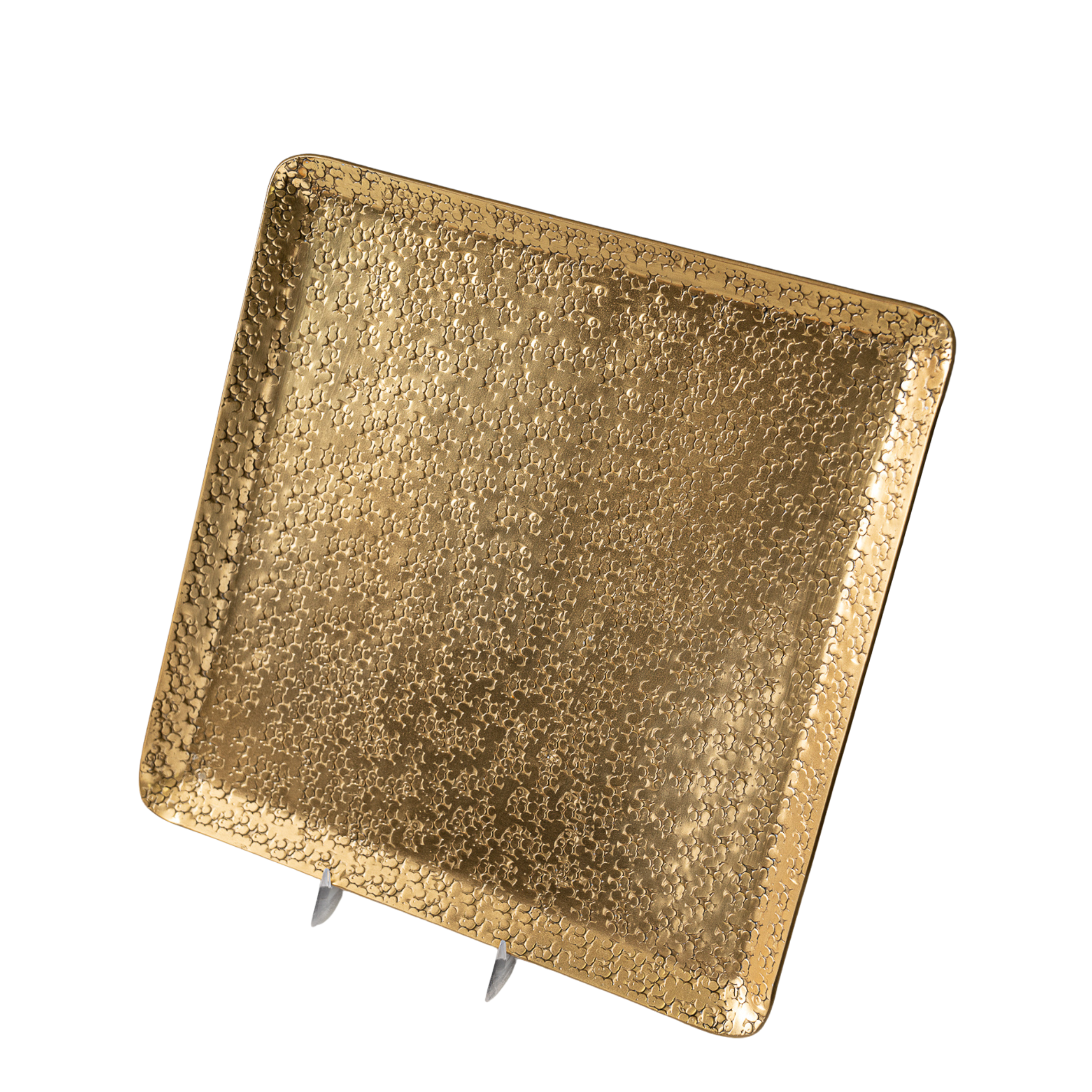 Gold Hammered Square Tray