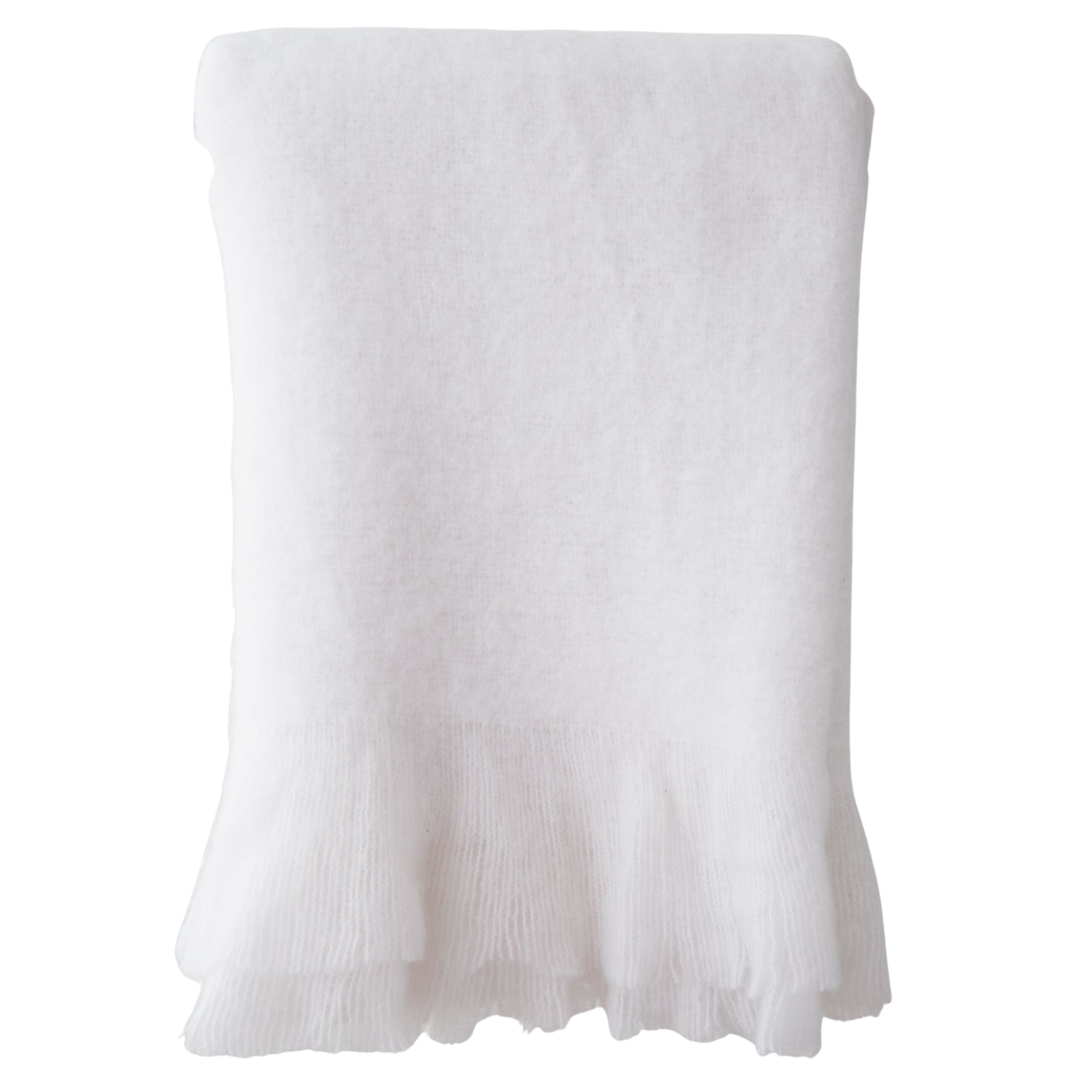 Adley Faux Mohair Throw | White