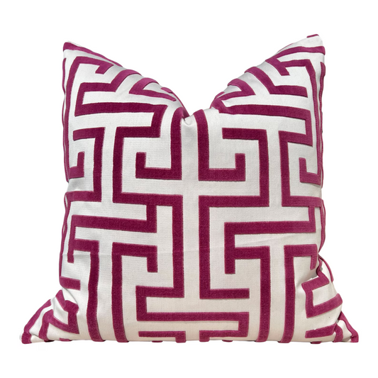 Ming Trail Accent Pillow in Eggplant | 20"x20"