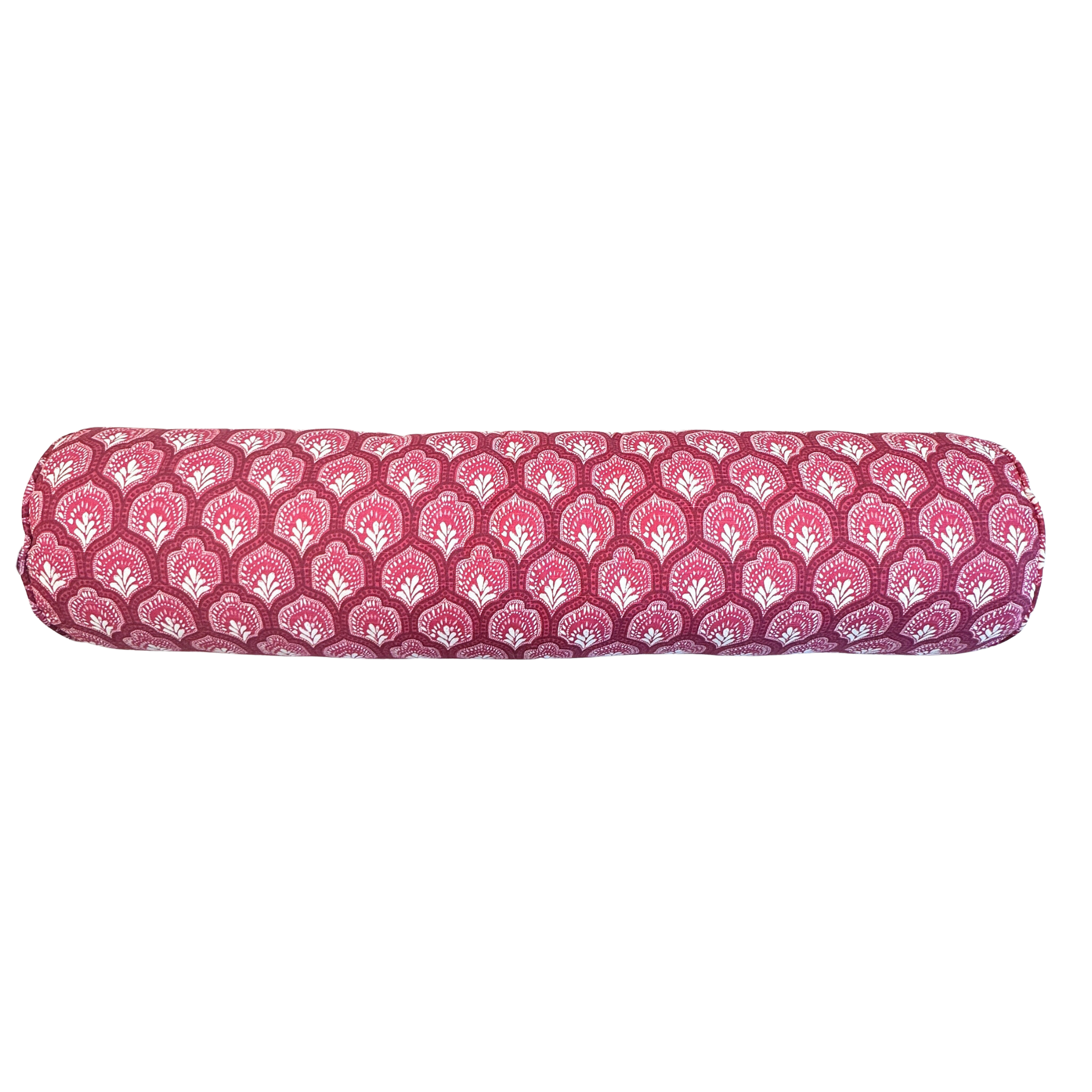 Pink Pattern Queen Bolster Pillow | 38"x9.5"