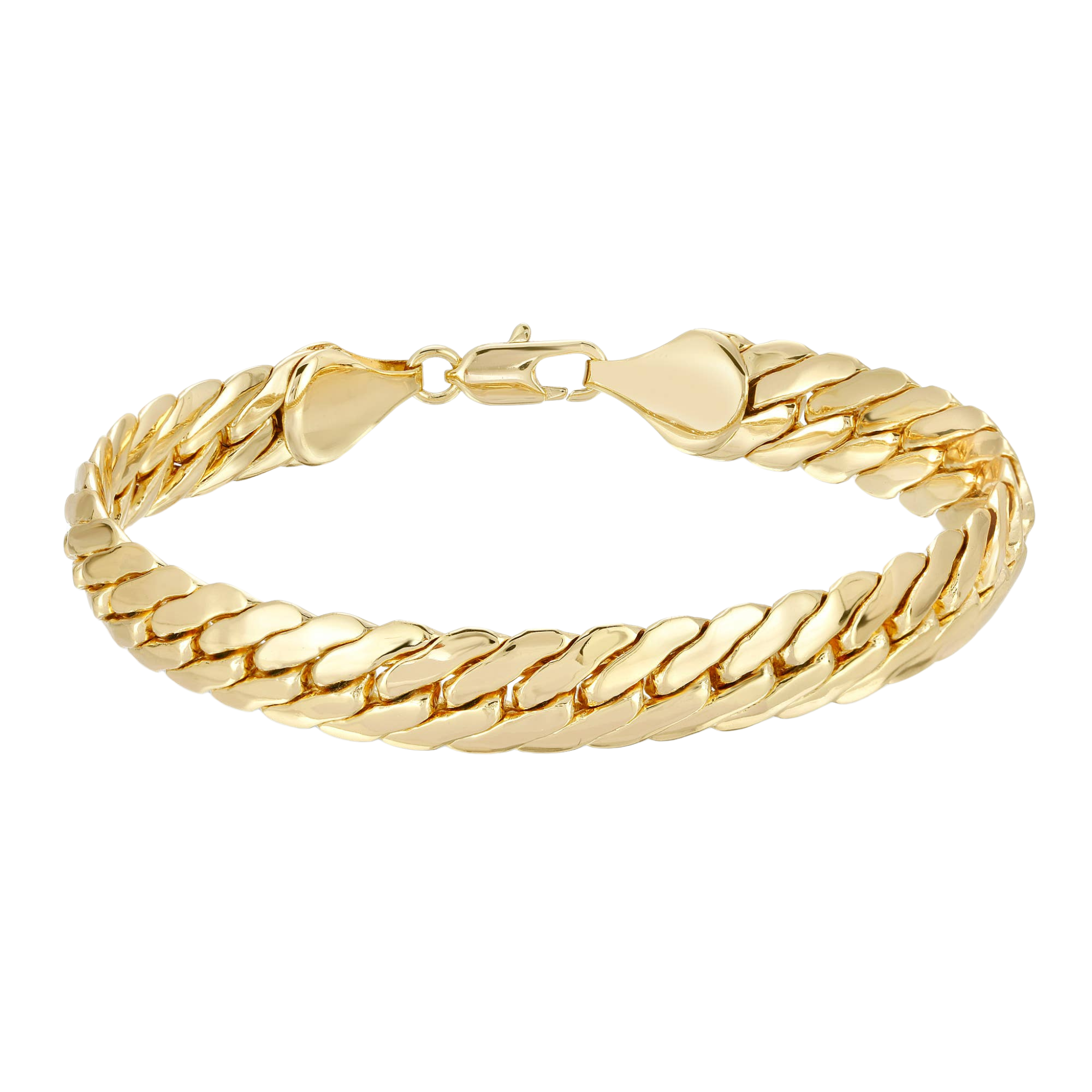 Large Herringbone Bracelet | Gold