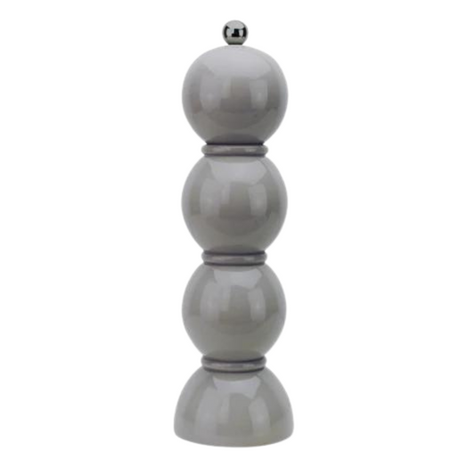 Lacquer Bobbin Salt Or Pepper Grinder | Grey