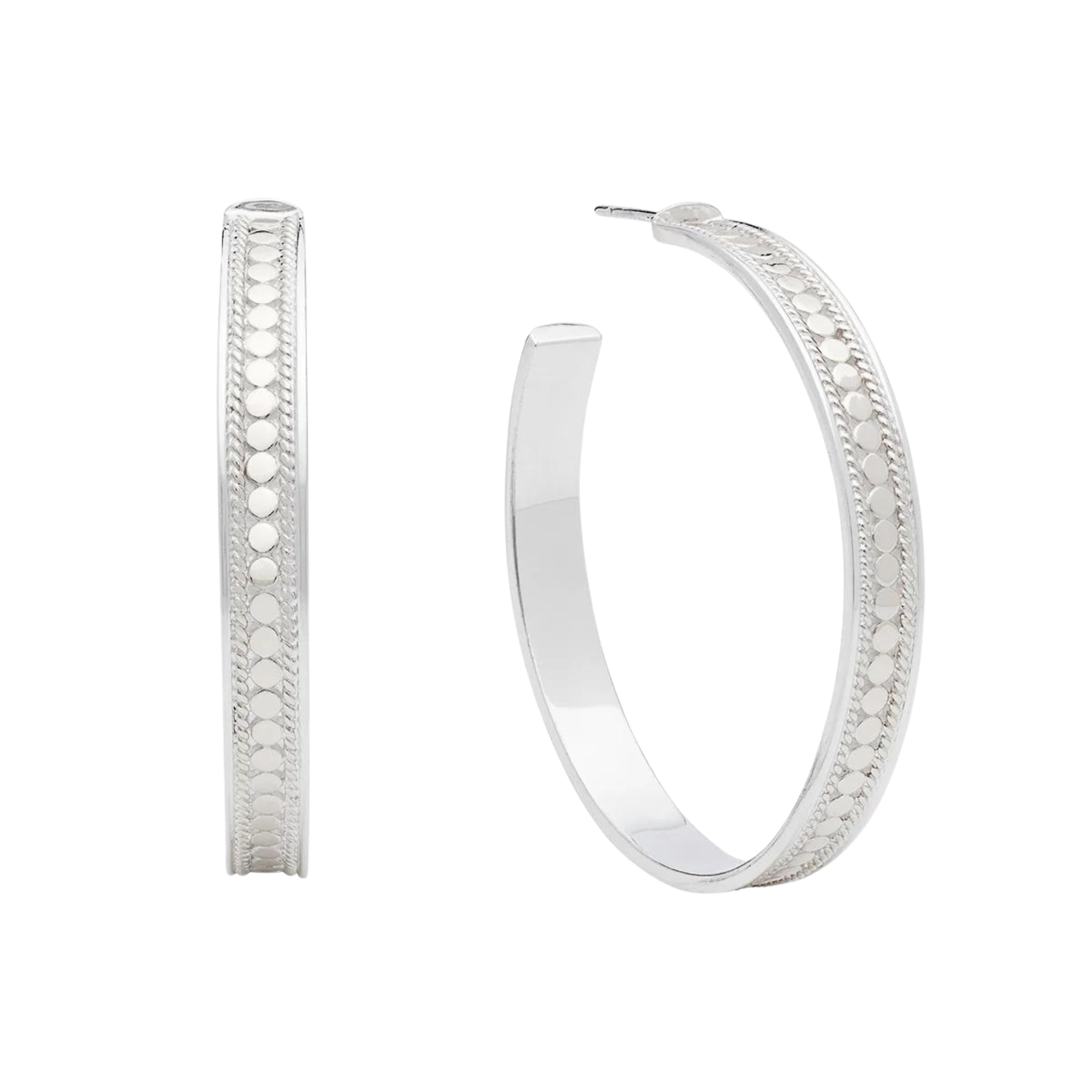 Anna Beck Classic Large Hoop Earrings | Silver