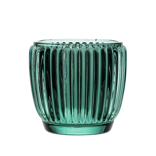 Ribbed Votive - Green