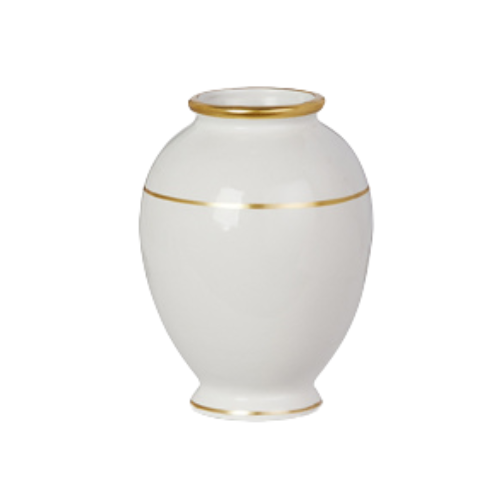 Gold Accent White Vases - 3 Styles