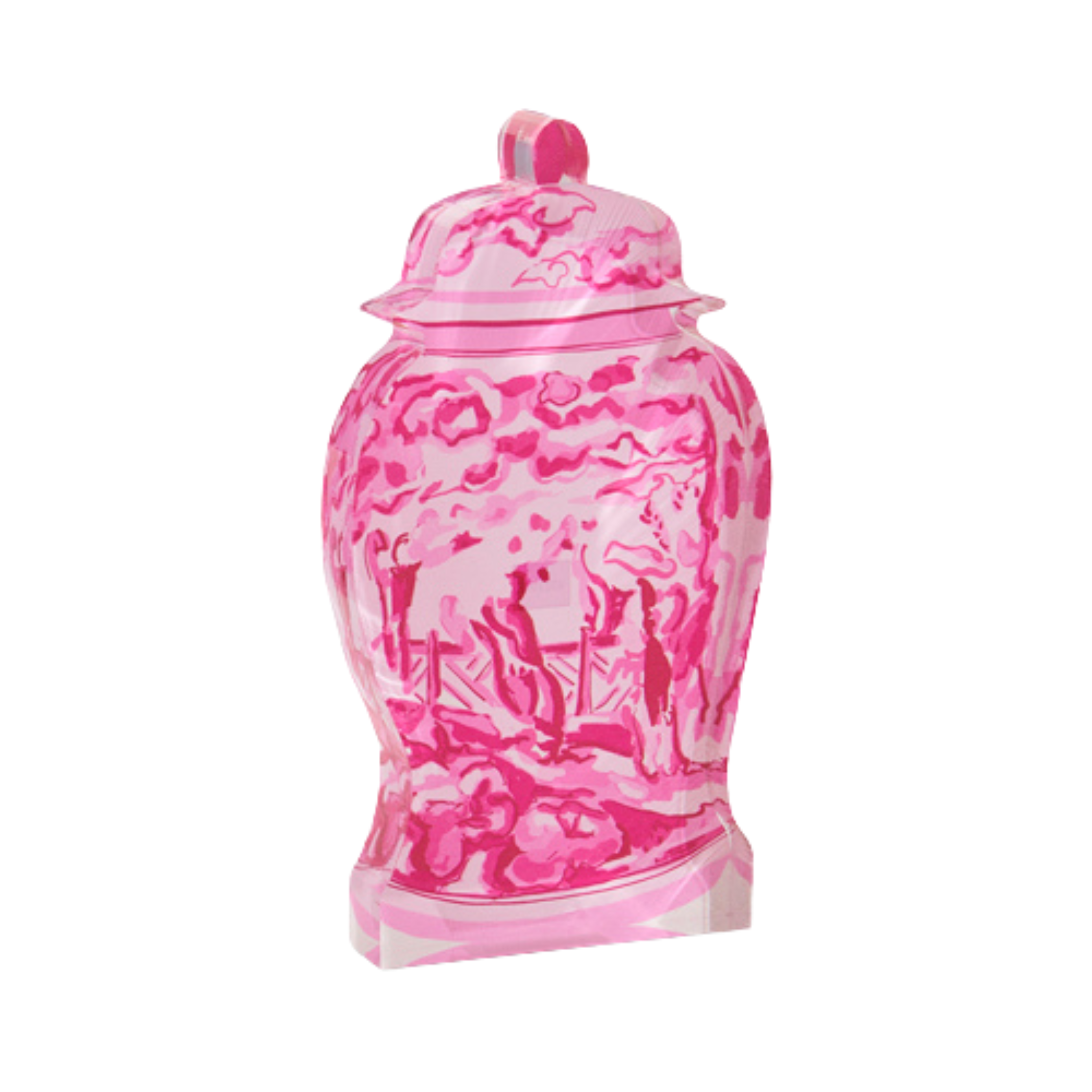 Pink Chinoiserie Container - 2 Sizes