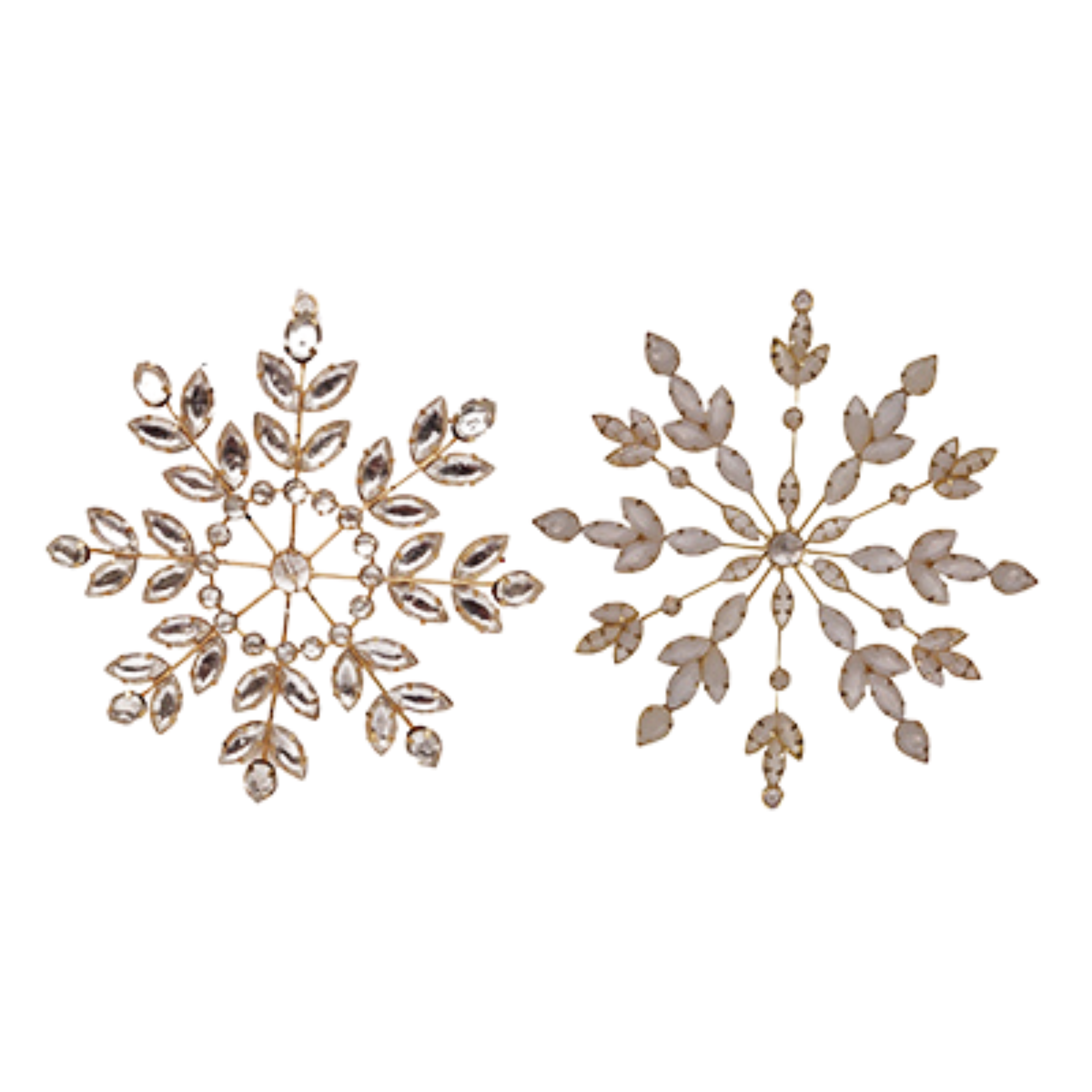 Metal & Glass Snowflake Ornament | 2 Styles