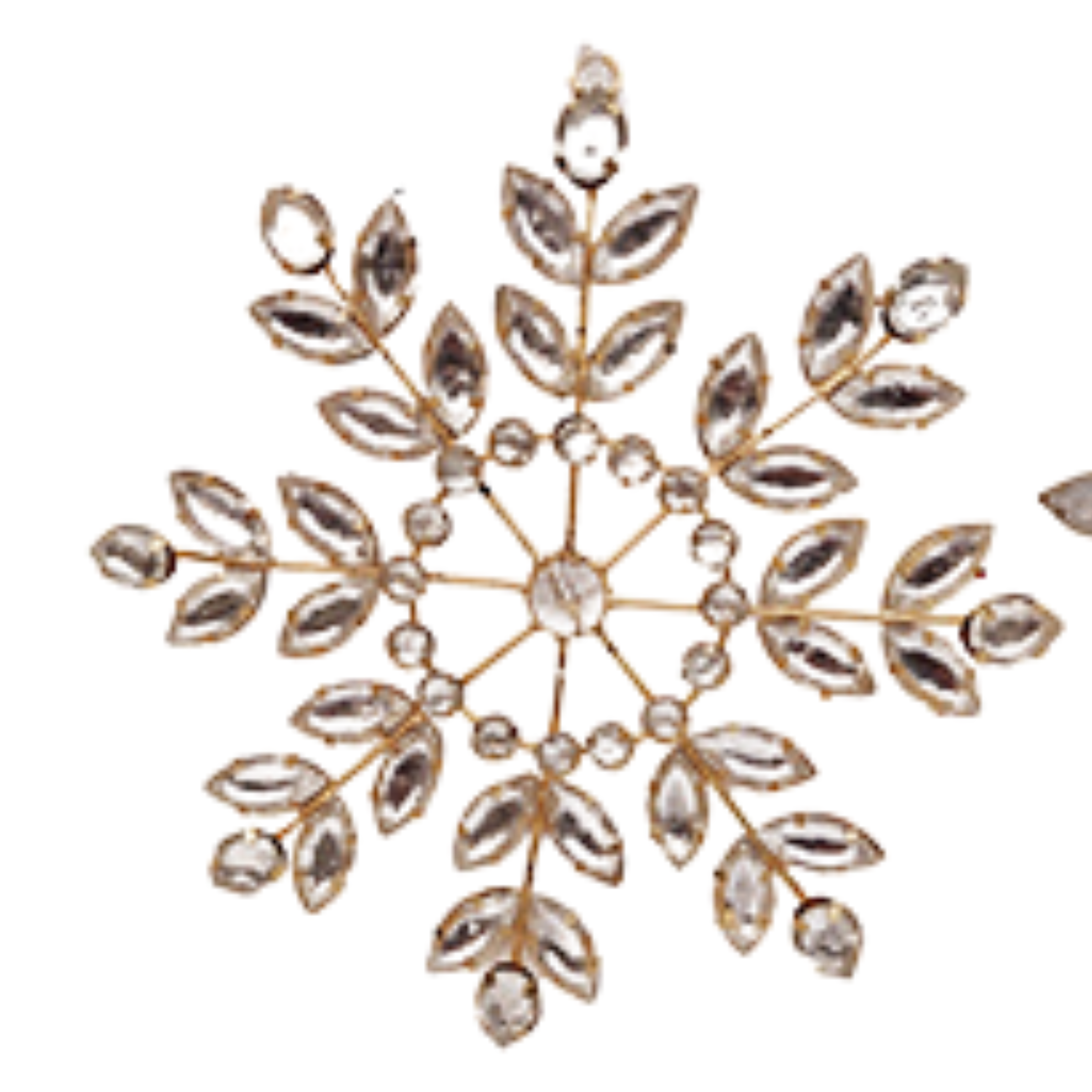 Metal & Glass Snowflake Ornament | 2 Styles