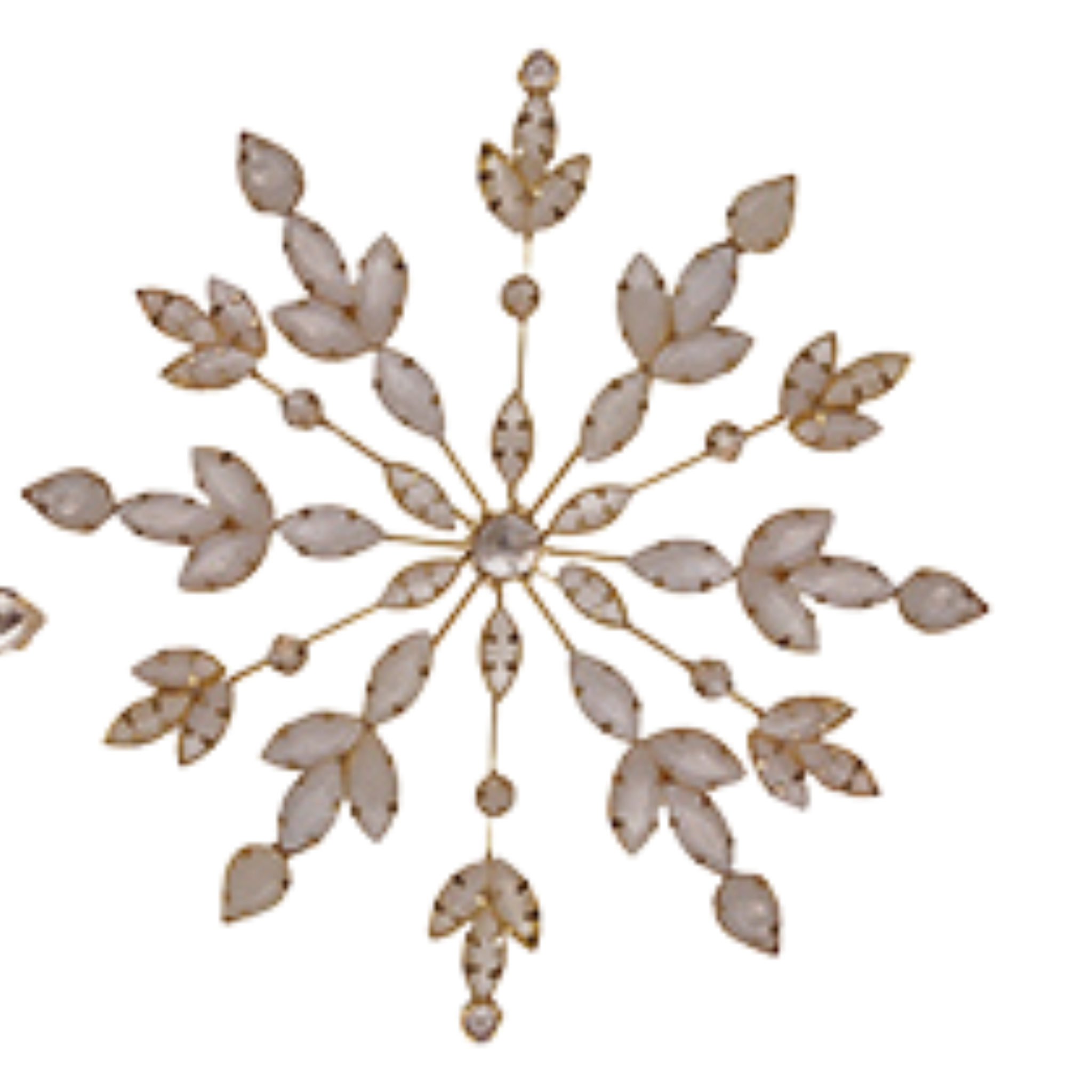 Metal & Glass Snowflake Ornament | 2 Styles