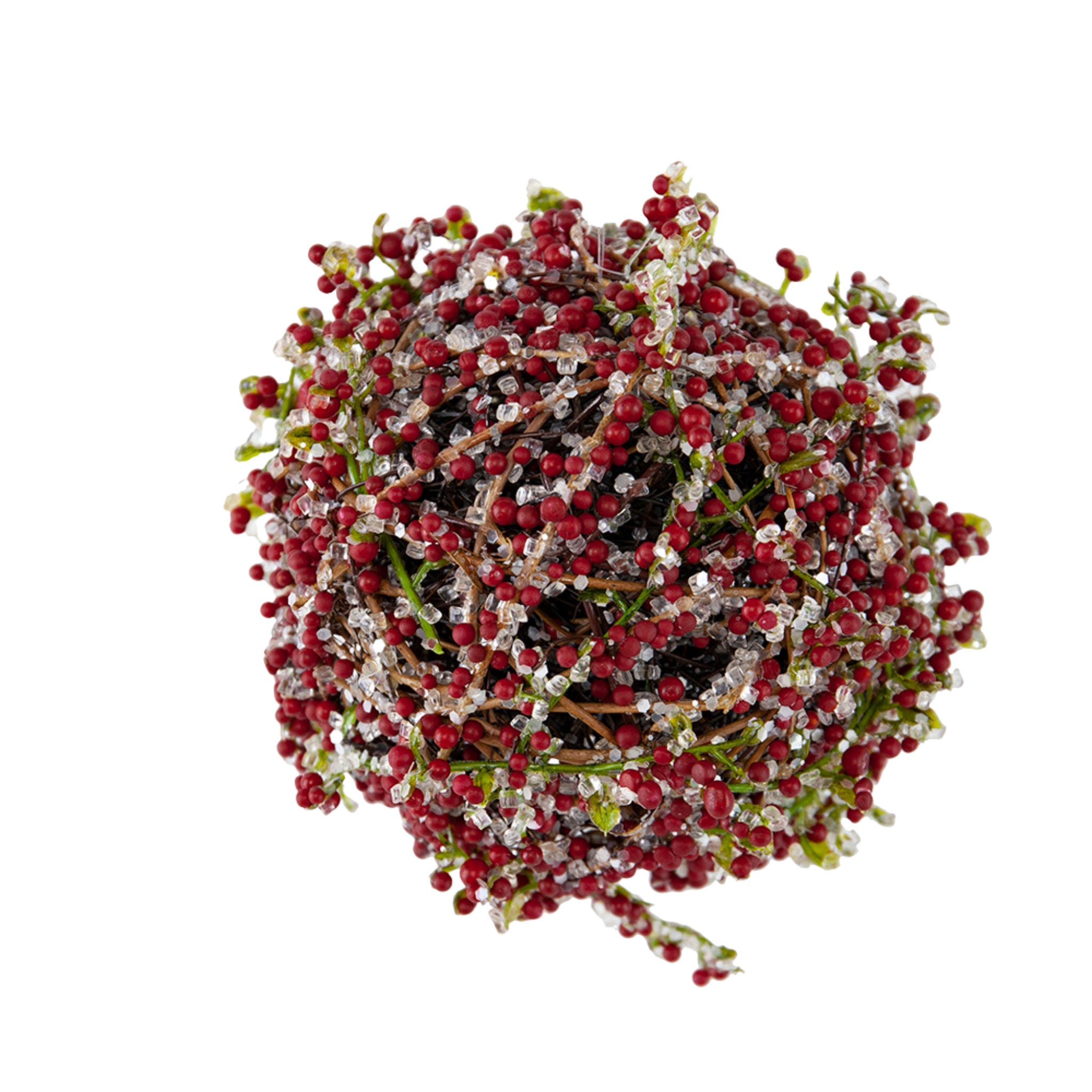 Red Holly Ball Ornament | 6"