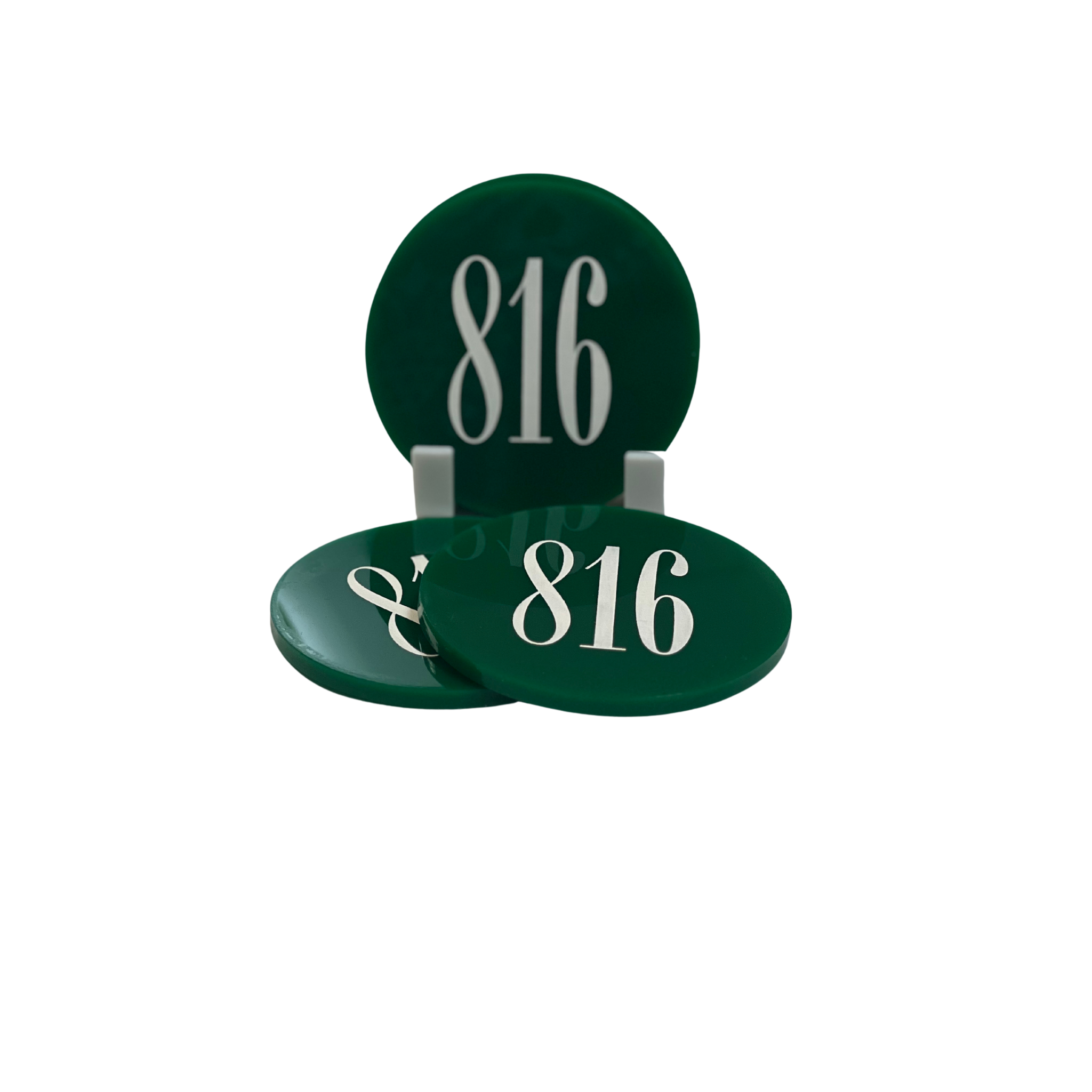 816 Area Code Coaster | Kelly Green