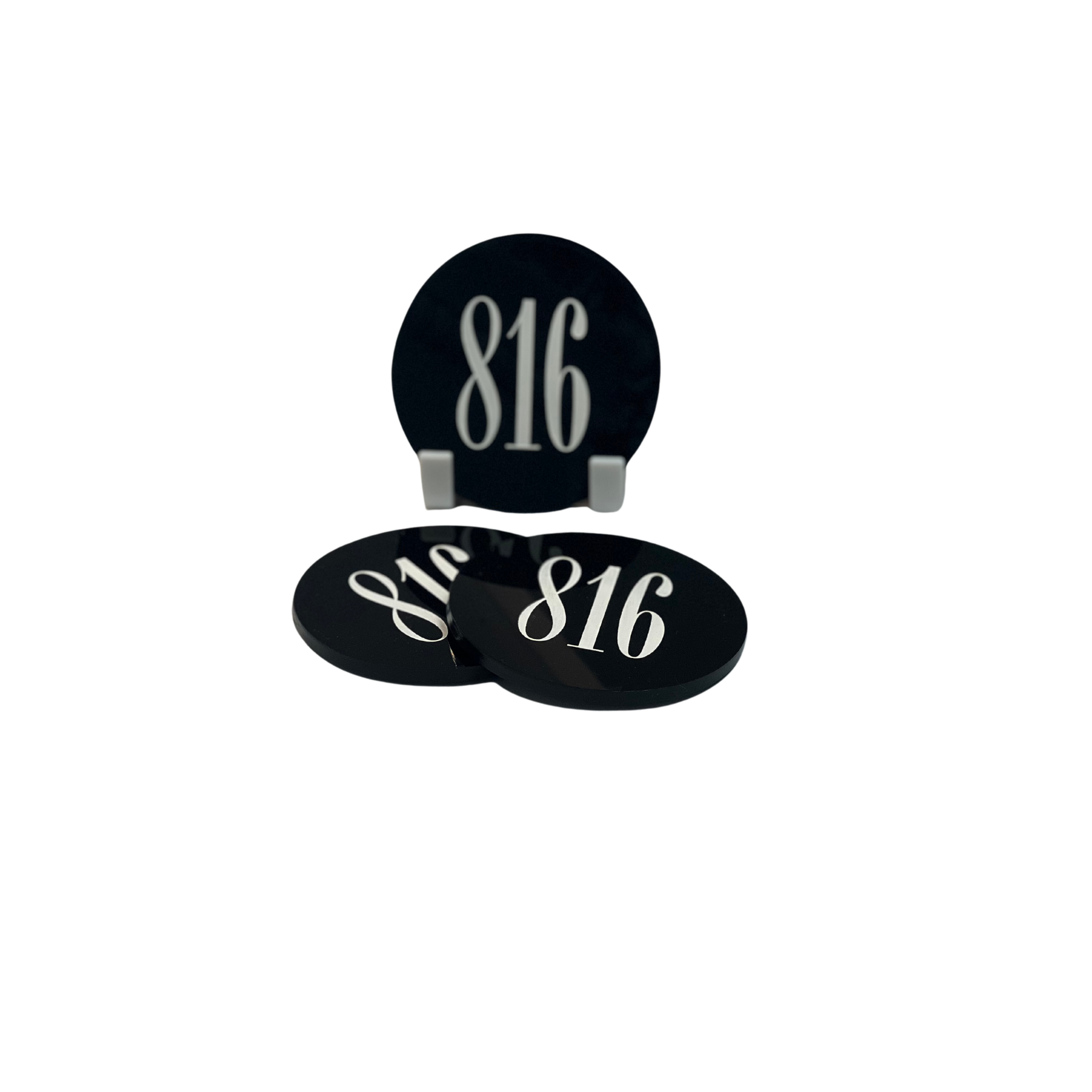 816 Area Code Coaster | Black